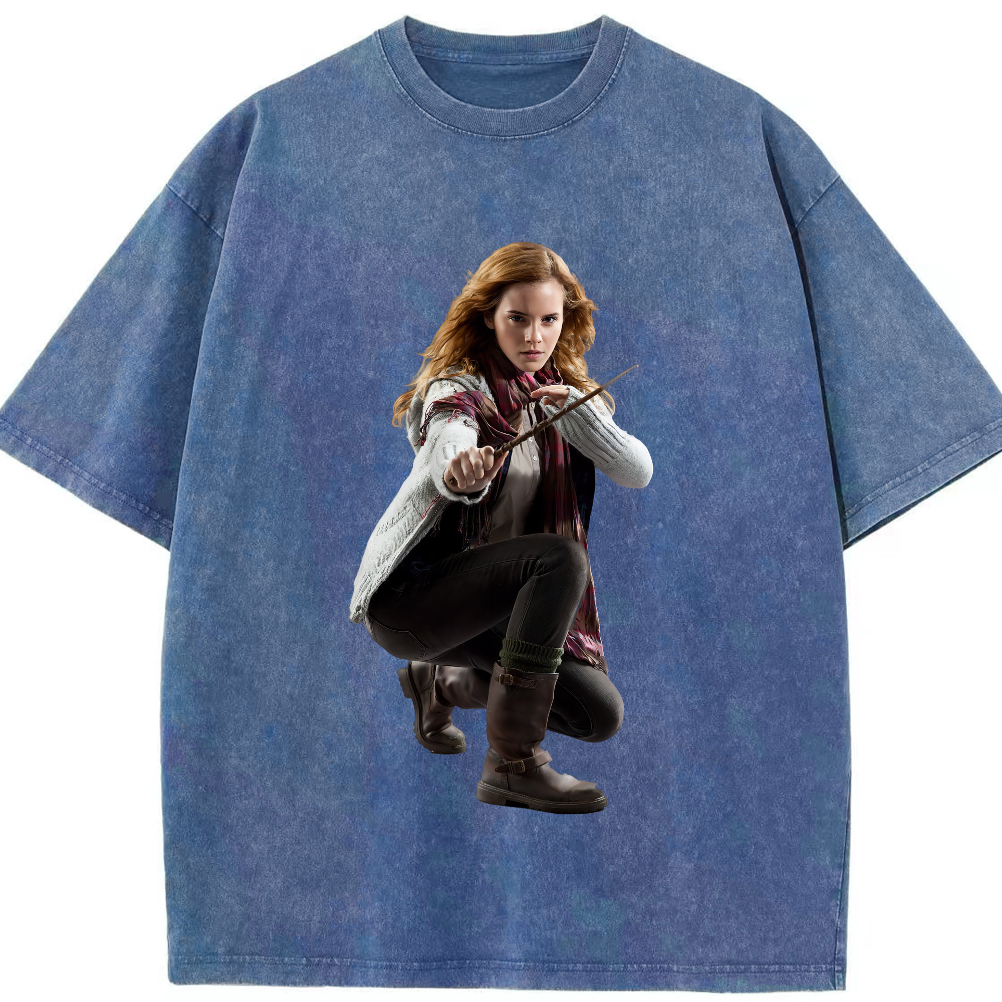 （画像用） Harry Potter ハリー・ポッターシリーズ 綿100% ヴィンテージ風 半袖Tシャツ（フロントプリント）