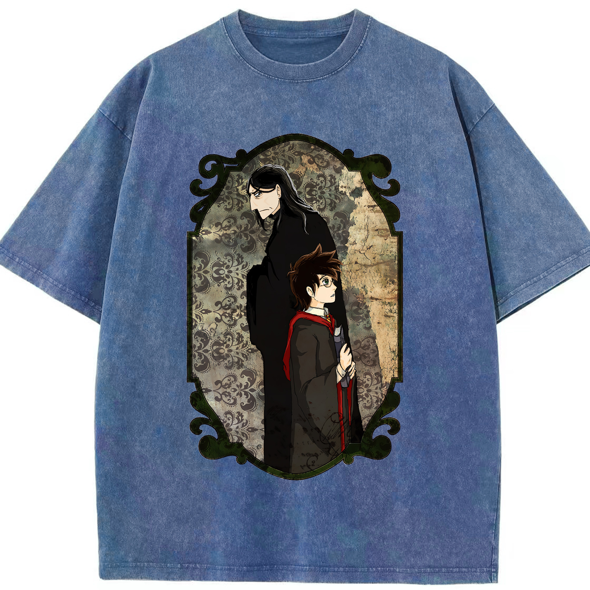 （画像用） Harry Potter ハリー・ポッターシリーズ 綿100% ヴィンテージ風 半袖Tシャツ（フロントプリント）
