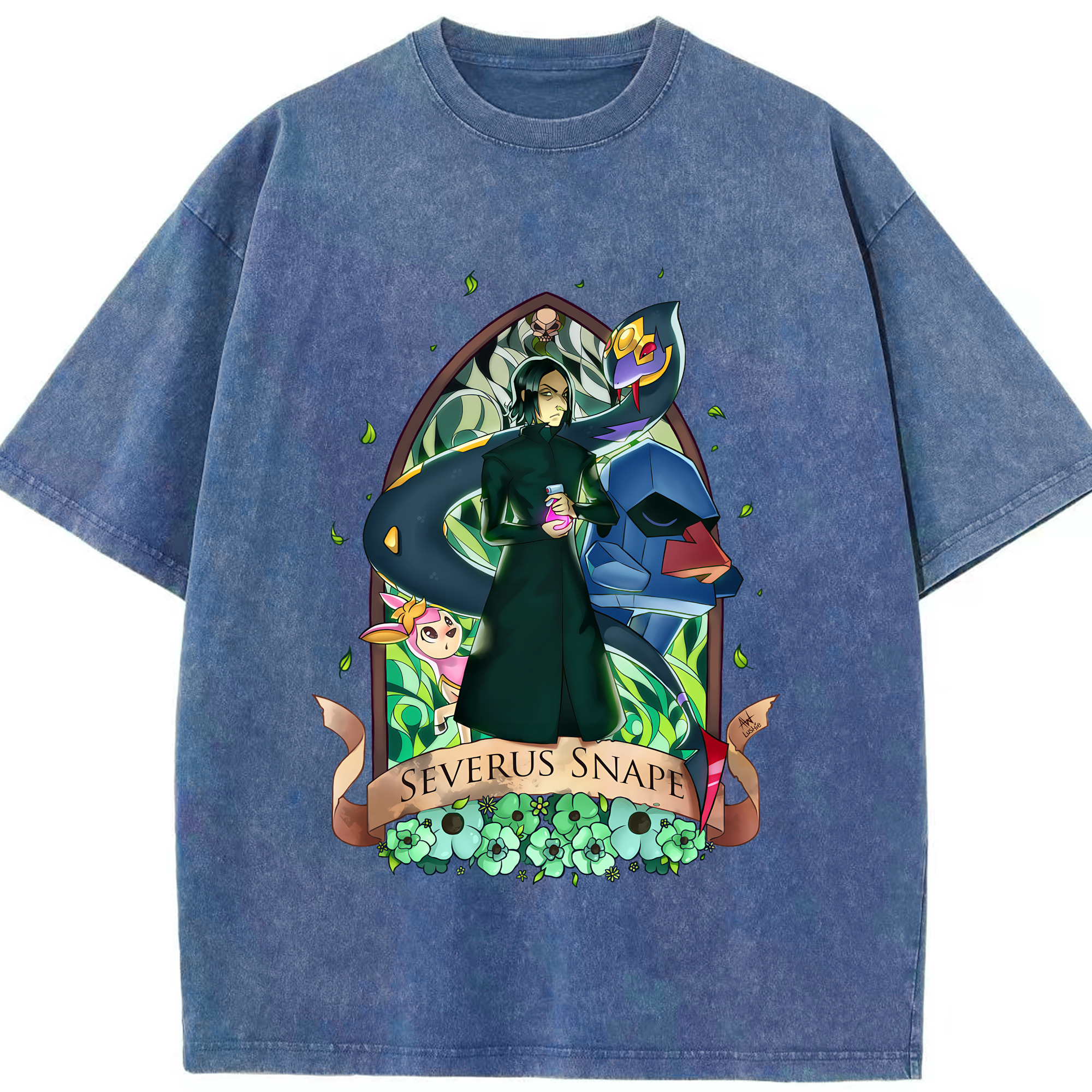 （画像用） Harry Potter ハリー・ポッターシリーズ 綿100% ヴィンテージ風 半袖Tシャツ（フロントプリント）