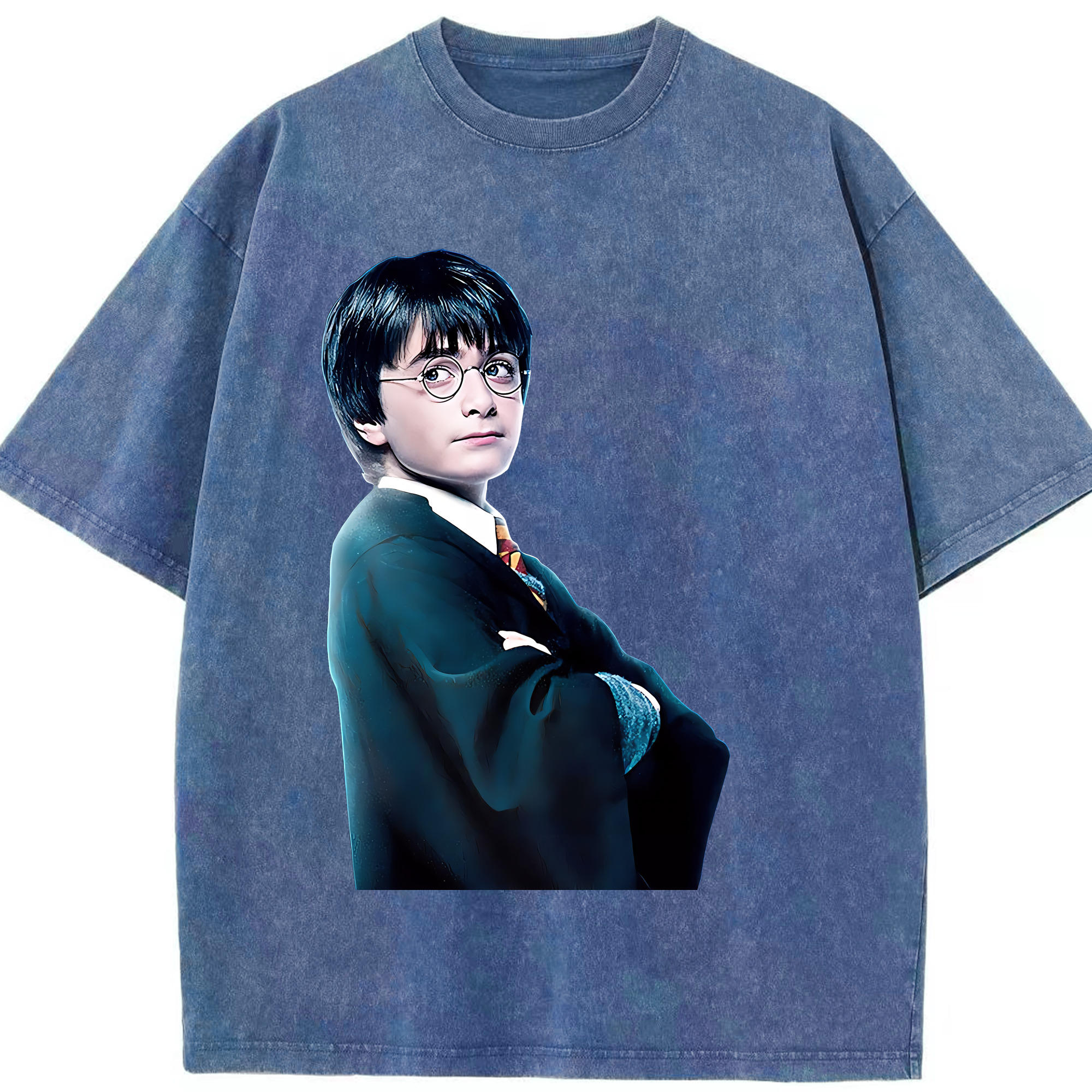 （画像用） Harry Potter ハリー・ポッターシリーズ 綿100% ヴィンテージ風 半袖Tシャツ（フロントプリント）