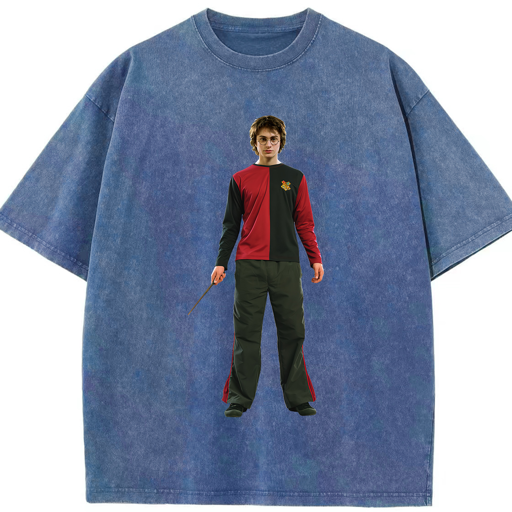 （画像用） Harry Potter ハリー・ポッターシリーズ 綿100% ヴィンテージ風 半袖Tシャツ（フロントプリント）