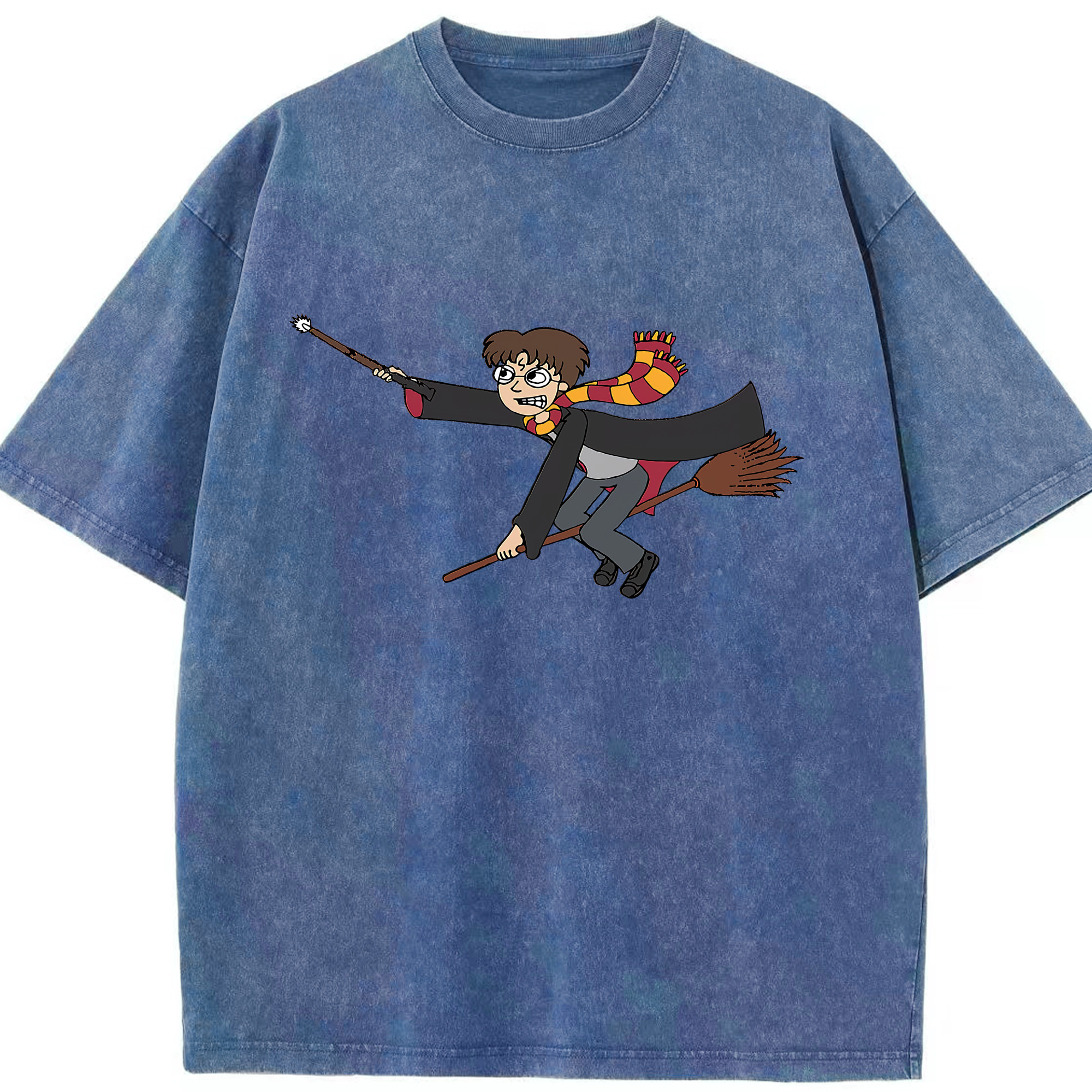 （画像用） Harry Potter ハリー・ポッターシリーズ 綿100% ヴィンテージ風 半袖Tシャツ（フロントプリント）