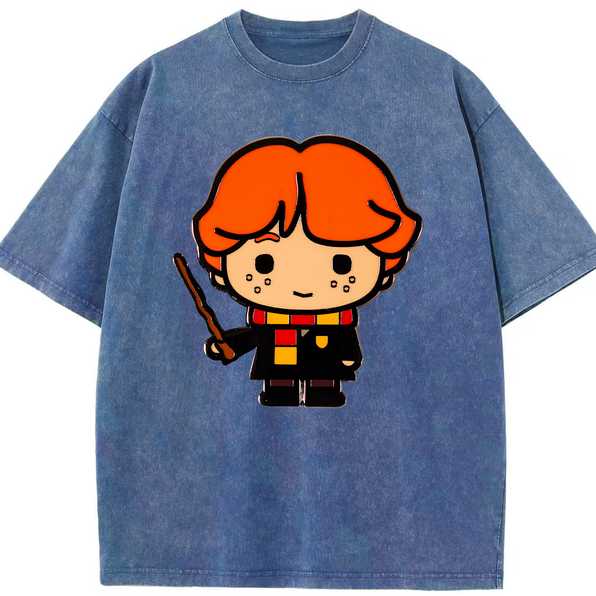（画像用） Harry Potter ハリー・ポッターシリーズ 綿100% ヴィンテージ風 半袖Tシャツ（フロントプリント）