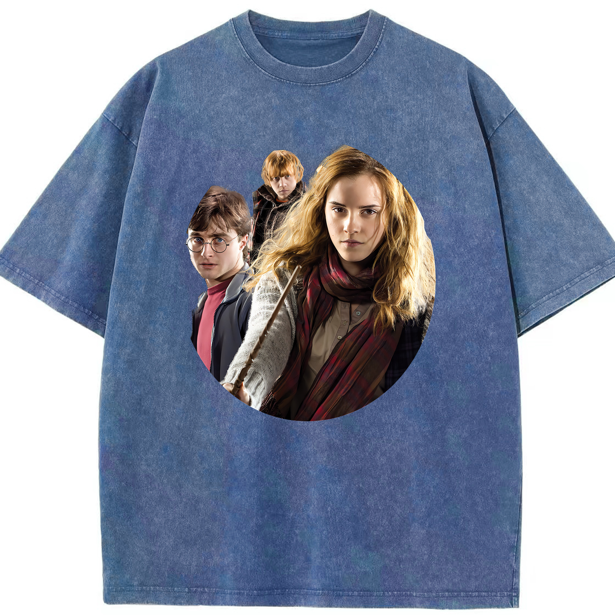 （画像用） Harry Potter ハリー・ポッターシリーズ 綿100% ヴィンテージ風 半袖Tシャツ（フロントプリント）