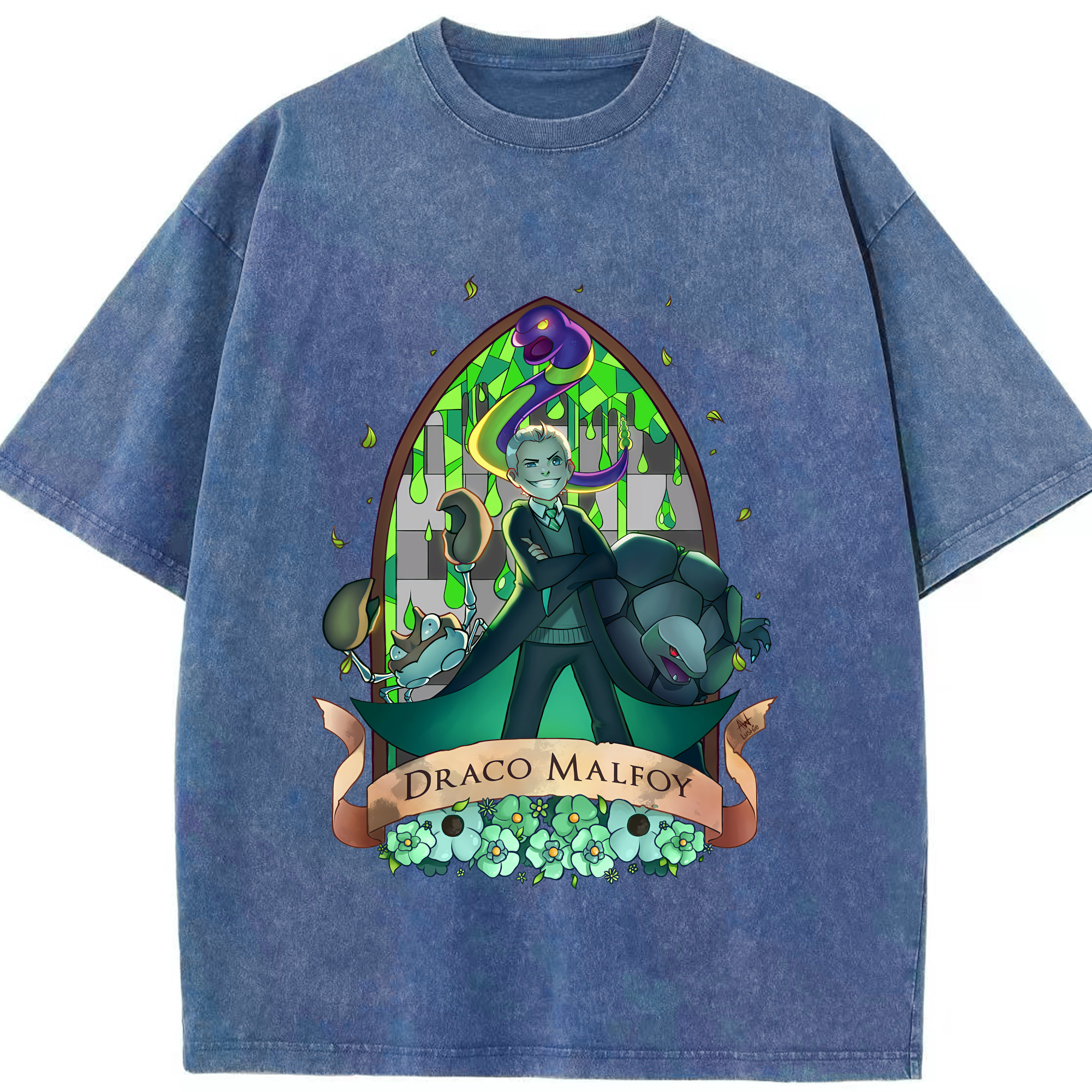 （画像用） Harry Potter ハリー・ポッターシリーズ 綿100% ヴィンテージ風 半袖Tシャツ（フロントプリント）