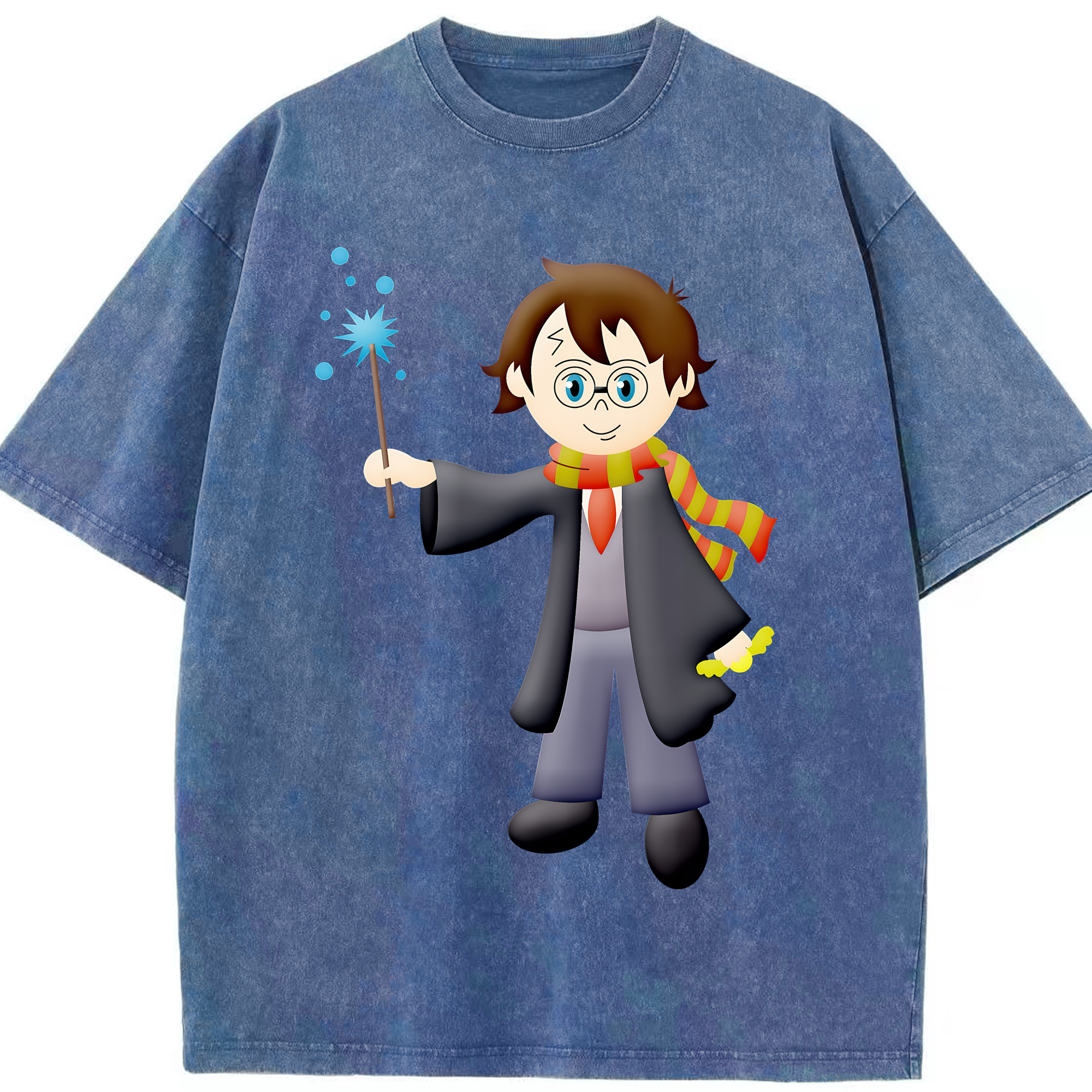（画像用） Harry Potter ハリー・ポッターシリーズ 綿100% ヴィンテージ風 半袖Tシャツ（フロントプリント）