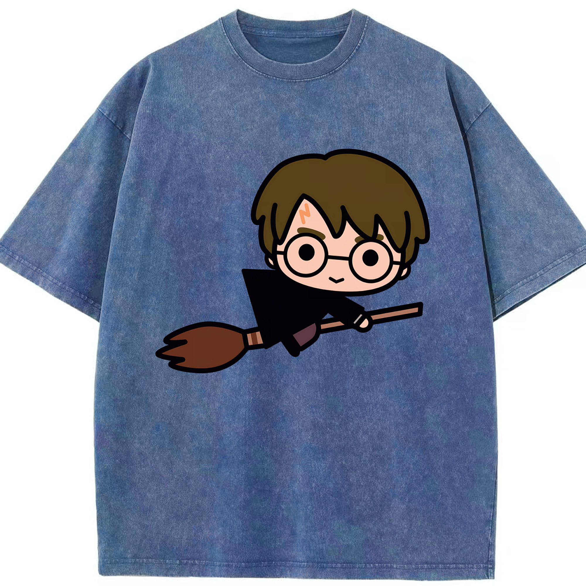 （画像用） Harry Potter ハリー・ポッターシリーズ 綿100% ヴィンテージ風 半袖Tシャツ（フロントプリント）