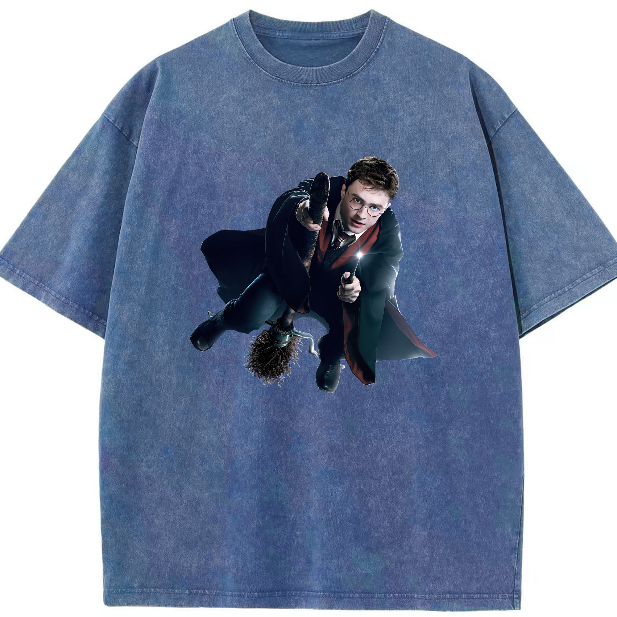 （画像用） Harry Potter ハリー・ポッターシリーズ 綿100% ヴィンテージ風 半袖Tシャツ（フロントプリント）