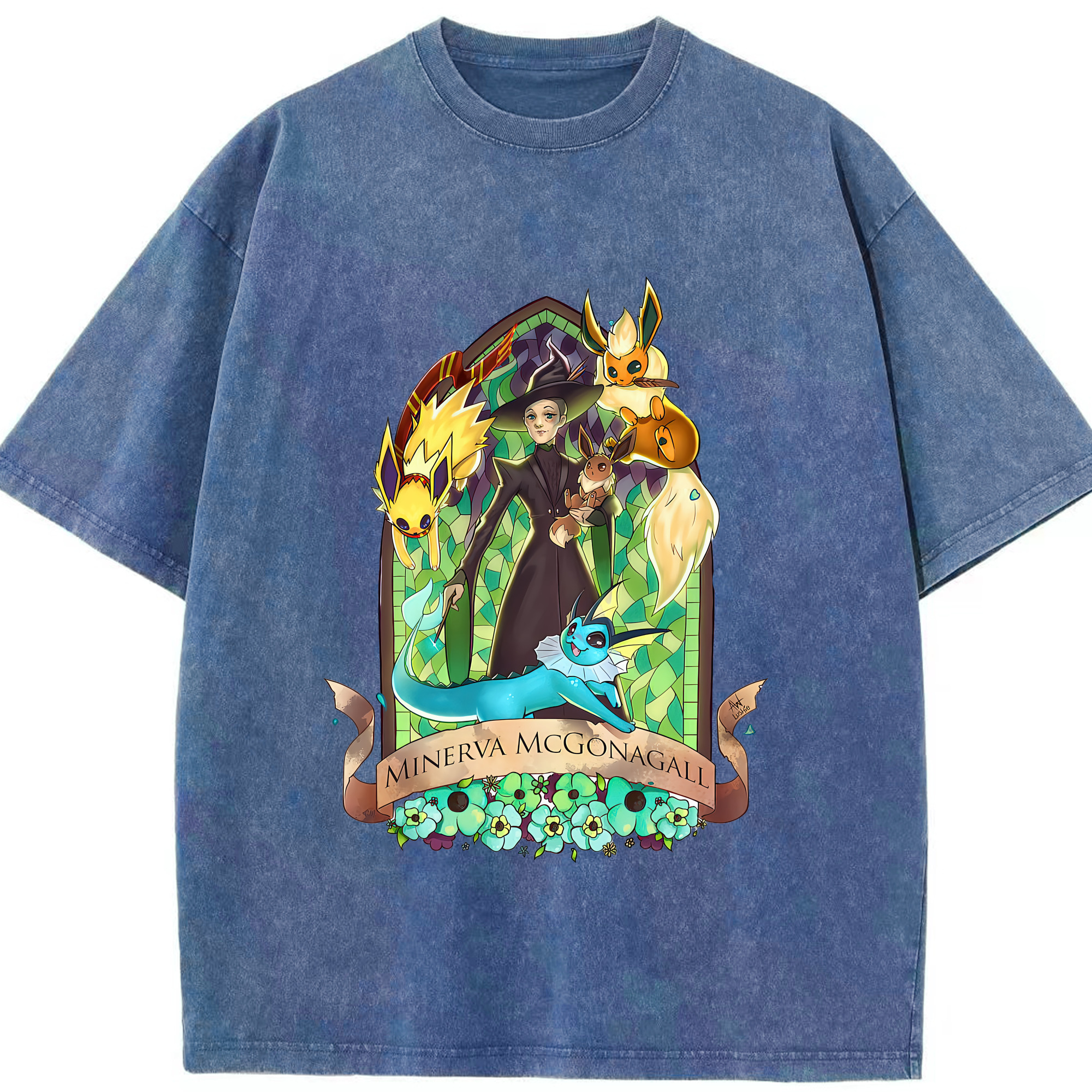 （画像用） Harry Potter ハリー・ポッターシリーズ 綿100% ヴィンテージ風 半袖Tシャツ（フロントプリント）