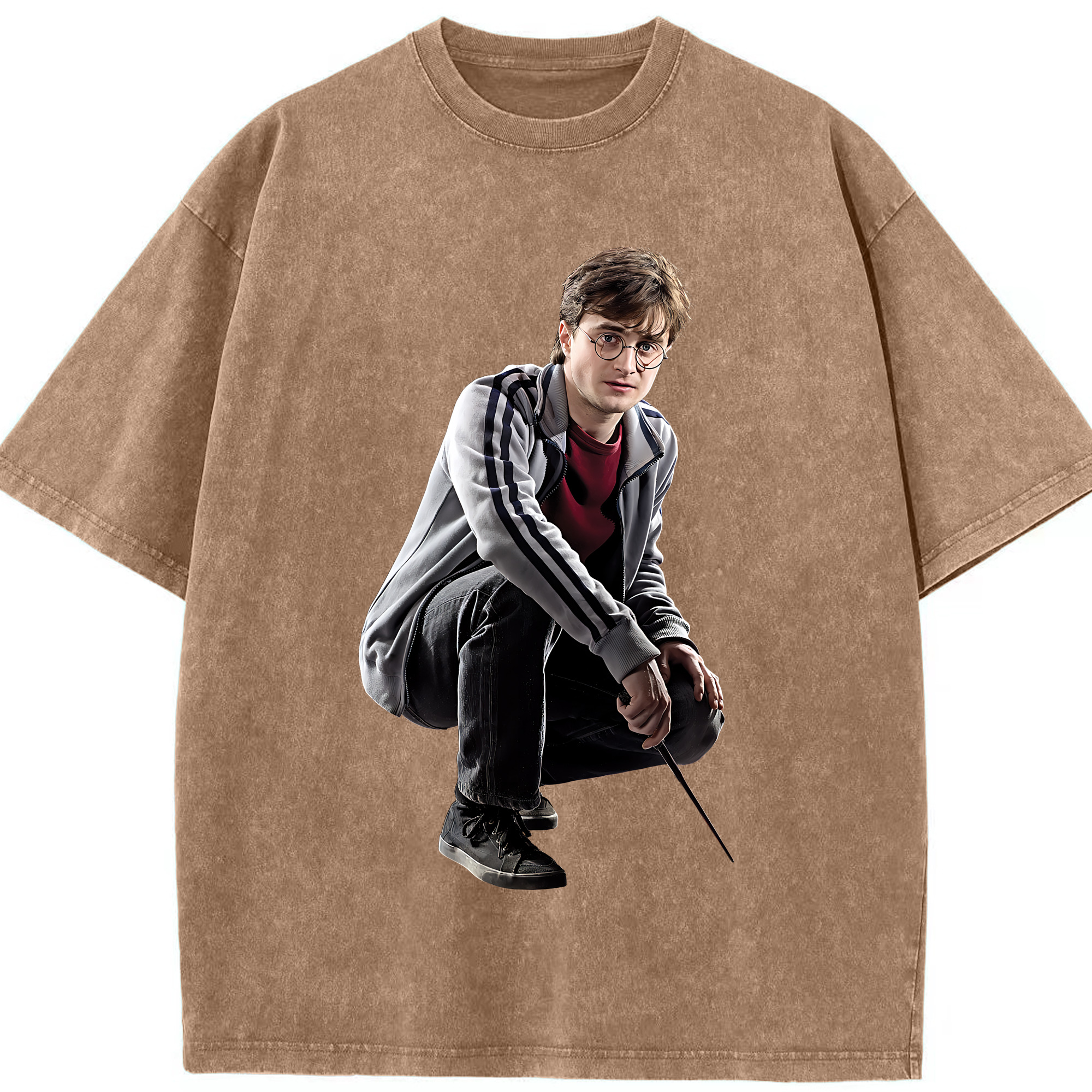（画像用） Harry Potter ハリー・ポッターシリーズ 綿100% ヴィンテージ風 半袖Tシャツ（フロントプリント）