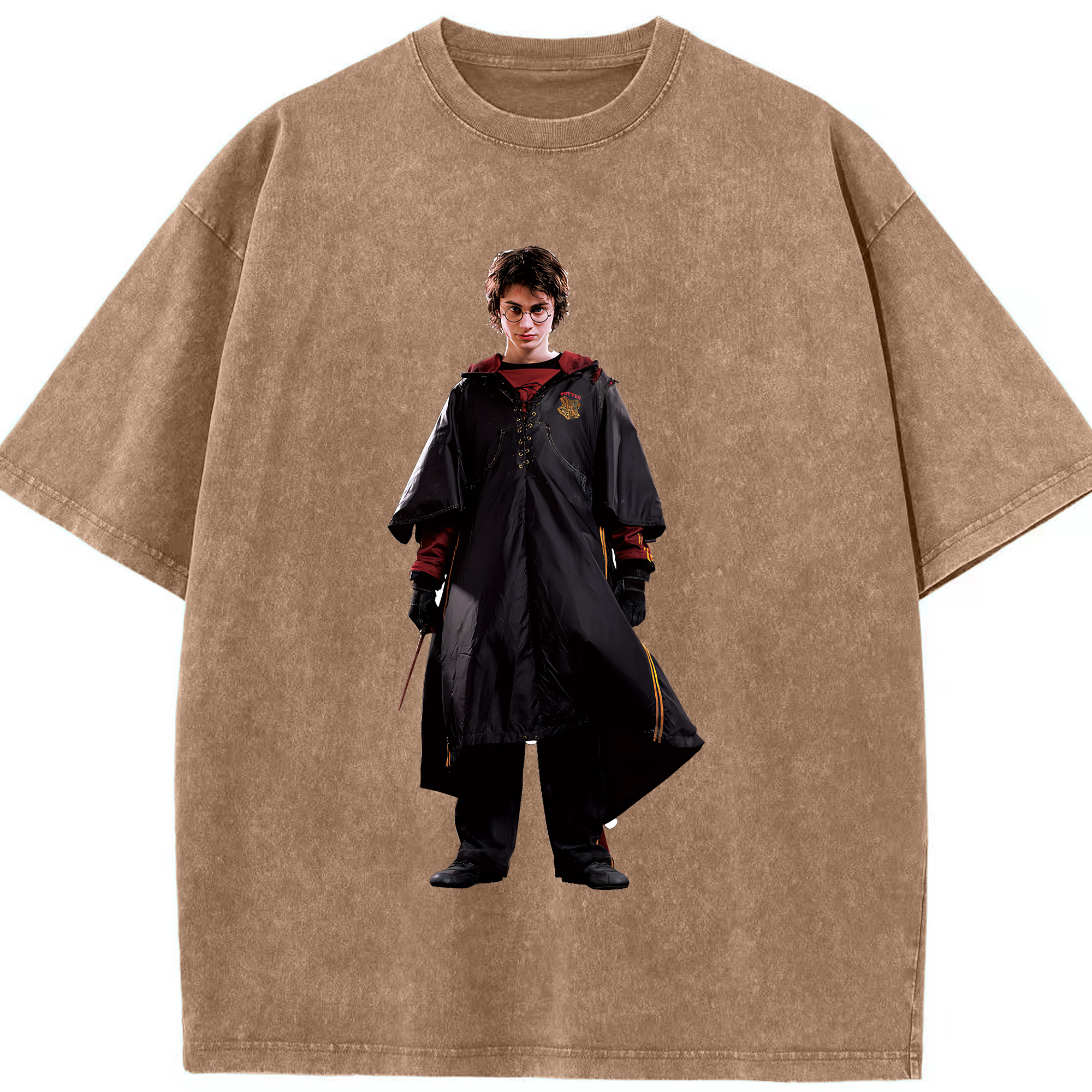 （画像用） Harry Potter ハリー・ポッターシリーズ 綿100% ヴィンテージ風 半袖Tシャツ（フロントプリント）
