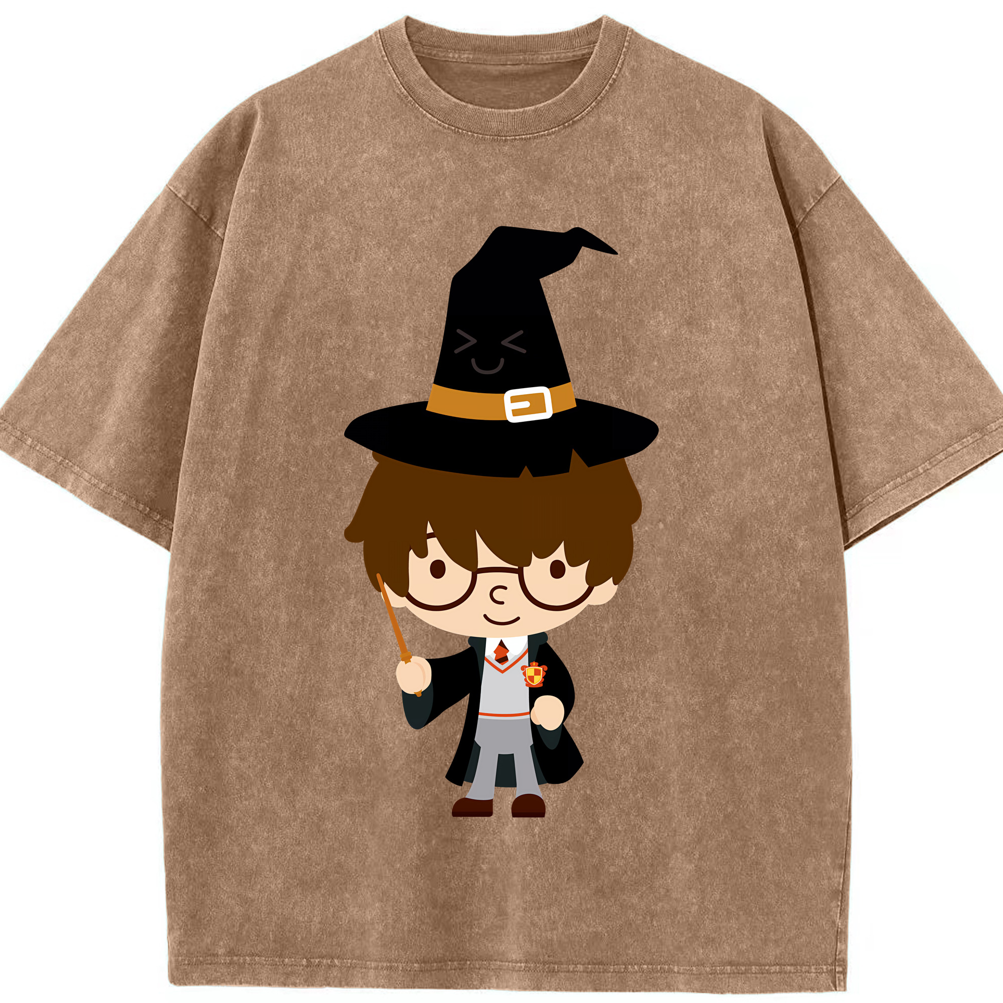 （画像用） Harry Potter ハリー・ポッターシリーズ 綿100% ヴィンテージ風 半袖Tシャツ（フロントプリント）