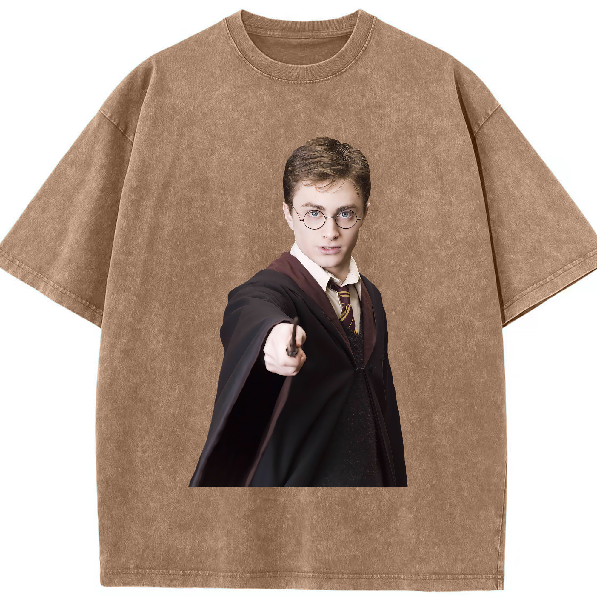 （画像用） Harry Potter ハリー・ポッターシリーズ 綿100% ヴィンテージ風 半袖Tシャツ（フロントプリント）