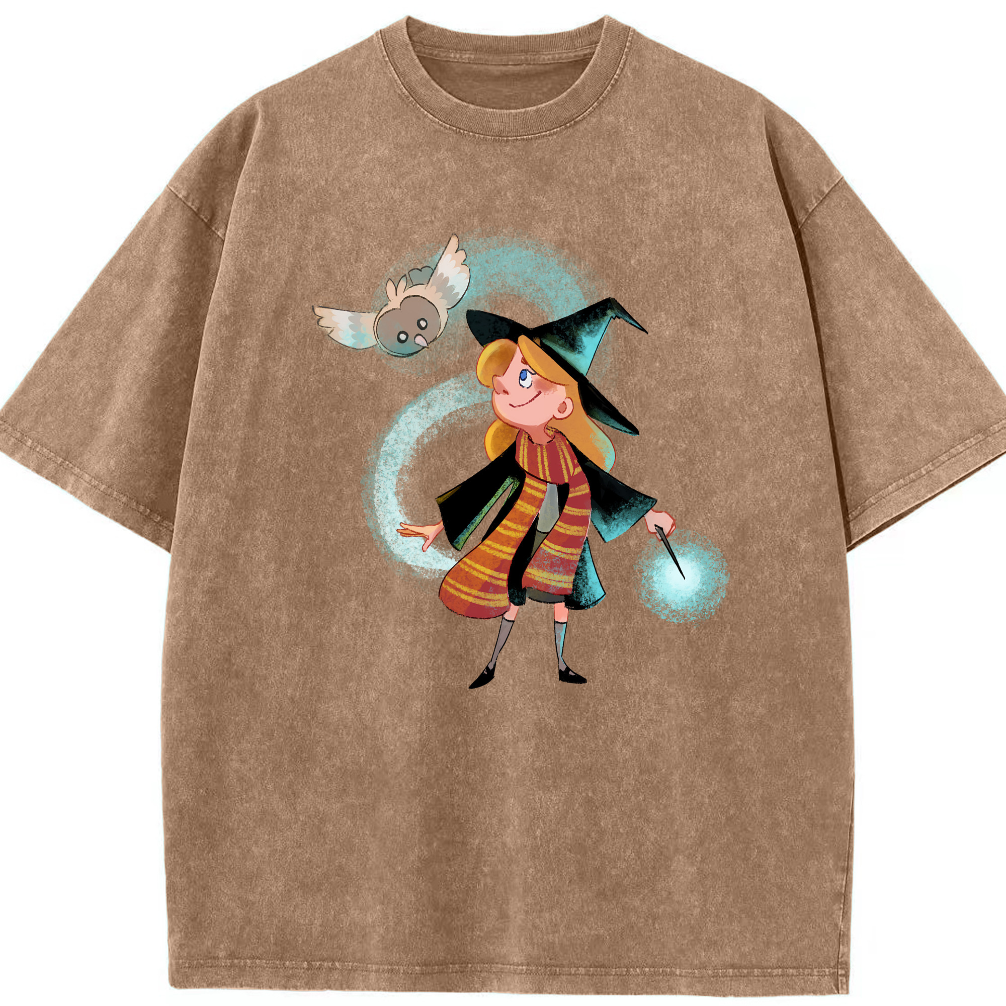 （画像用） Harry Potter ハリー・ポッターシリーズ 綿100% ヴィンテージ風 半袖Tシャツ（フロントプリント）