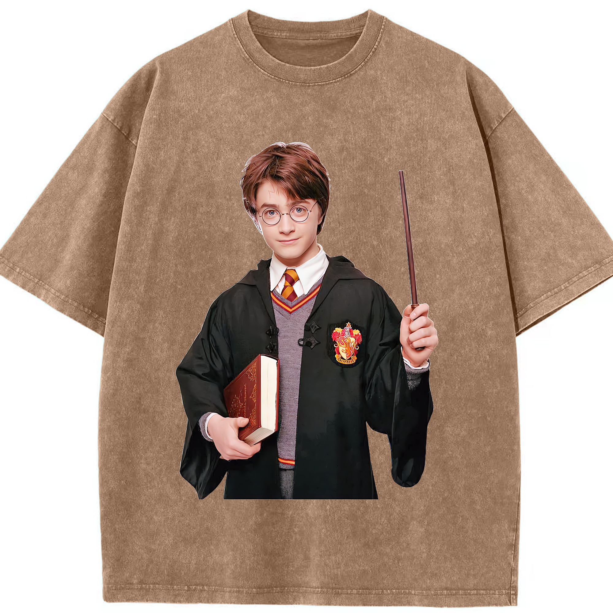 （画像用） Harry Potter ハリー・ポッターシリーズ 綿100% ヴィンテージ風 半袖Tシャツ（フロントプリント）