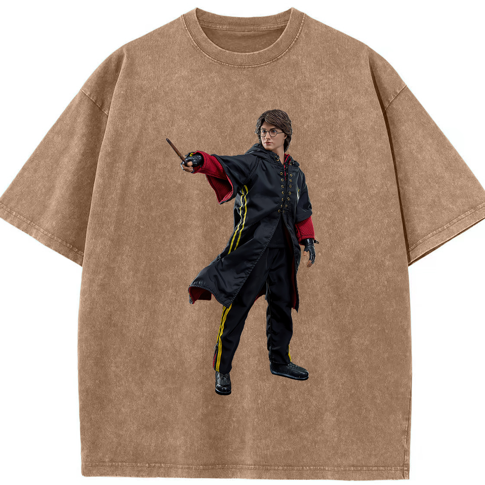（画像用） Harry Potter ハリー・ポッターシリーズ 綿100% ヴィンテージ風 半袖Tシャツ（フロントプリント）