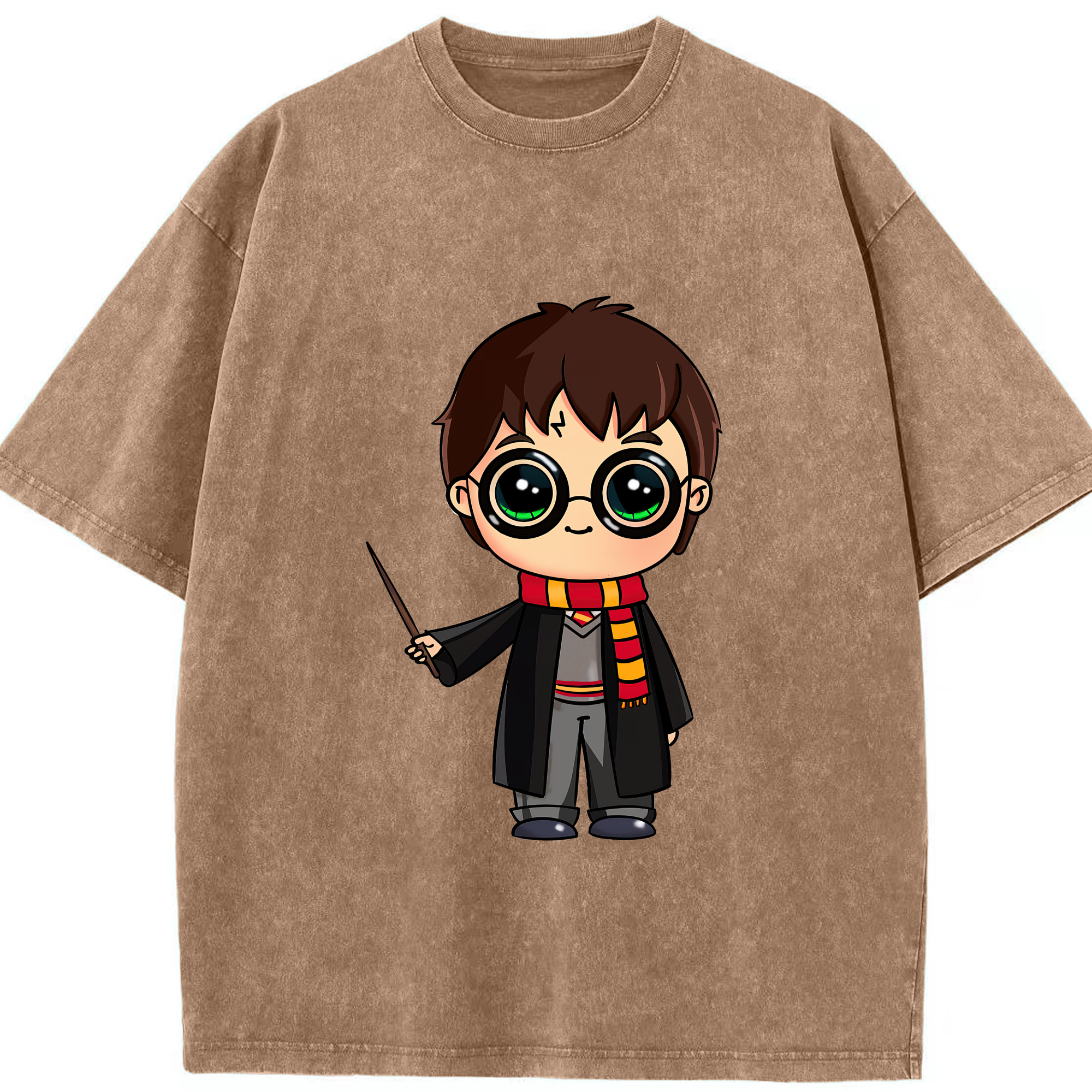 （画像用） Harry Potter ハリー・ポッターシリーズ 綿100% ヴィンテージ風 半袖Tシャツ（フロントプリント）