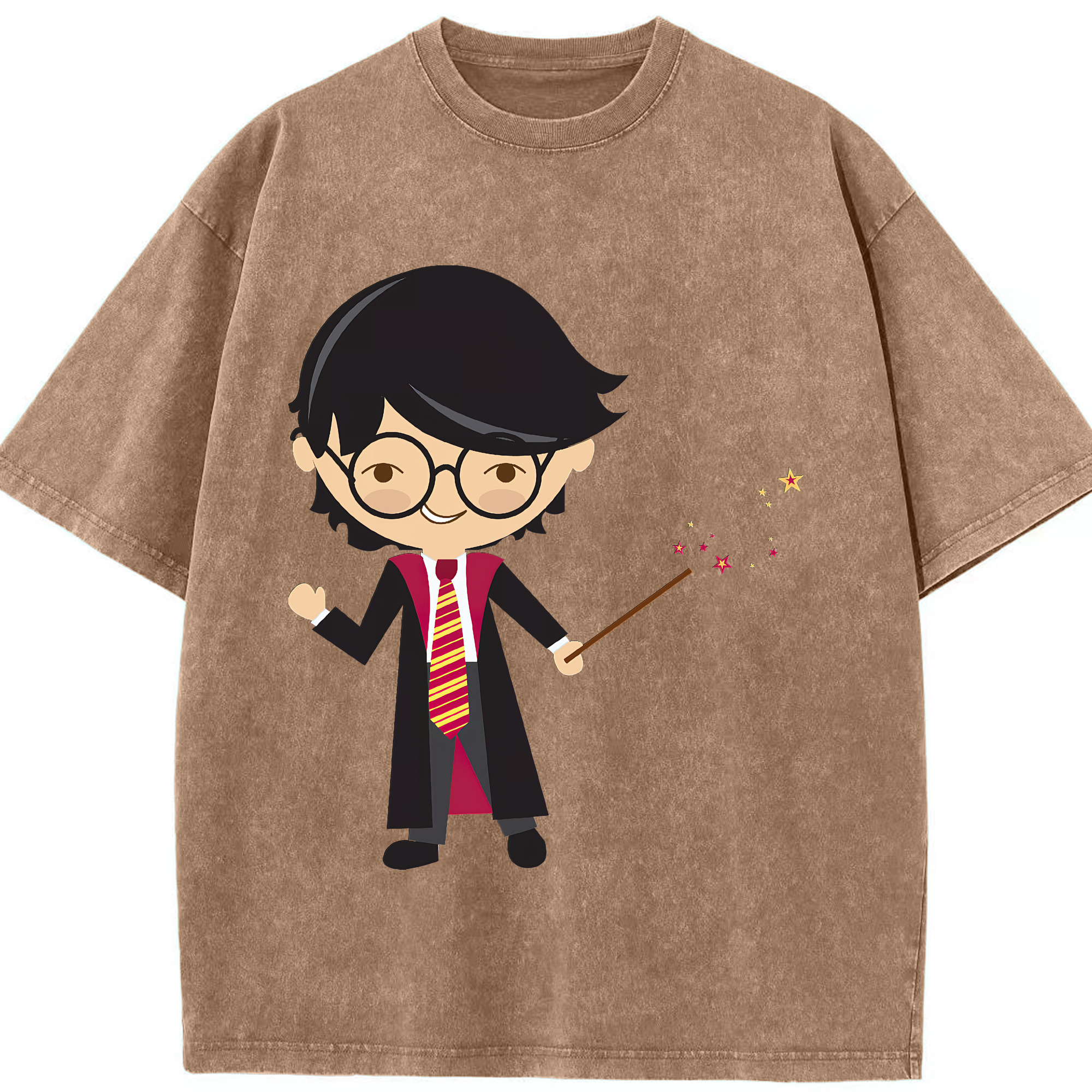 （画像用） Harry Potter ハリー・ポッターシリーズ 綿100% ヴィンテージ風 半袖Tシャツ（フロントプリント）