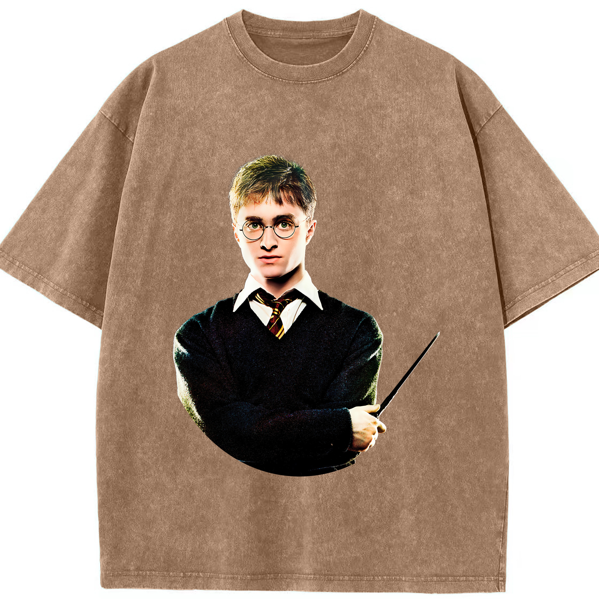 （画像用） Harry Potter ハリー・ポッターシリーズ 綿100% ヴィンテージ風 半袖Tシャツ（フロントプリント）