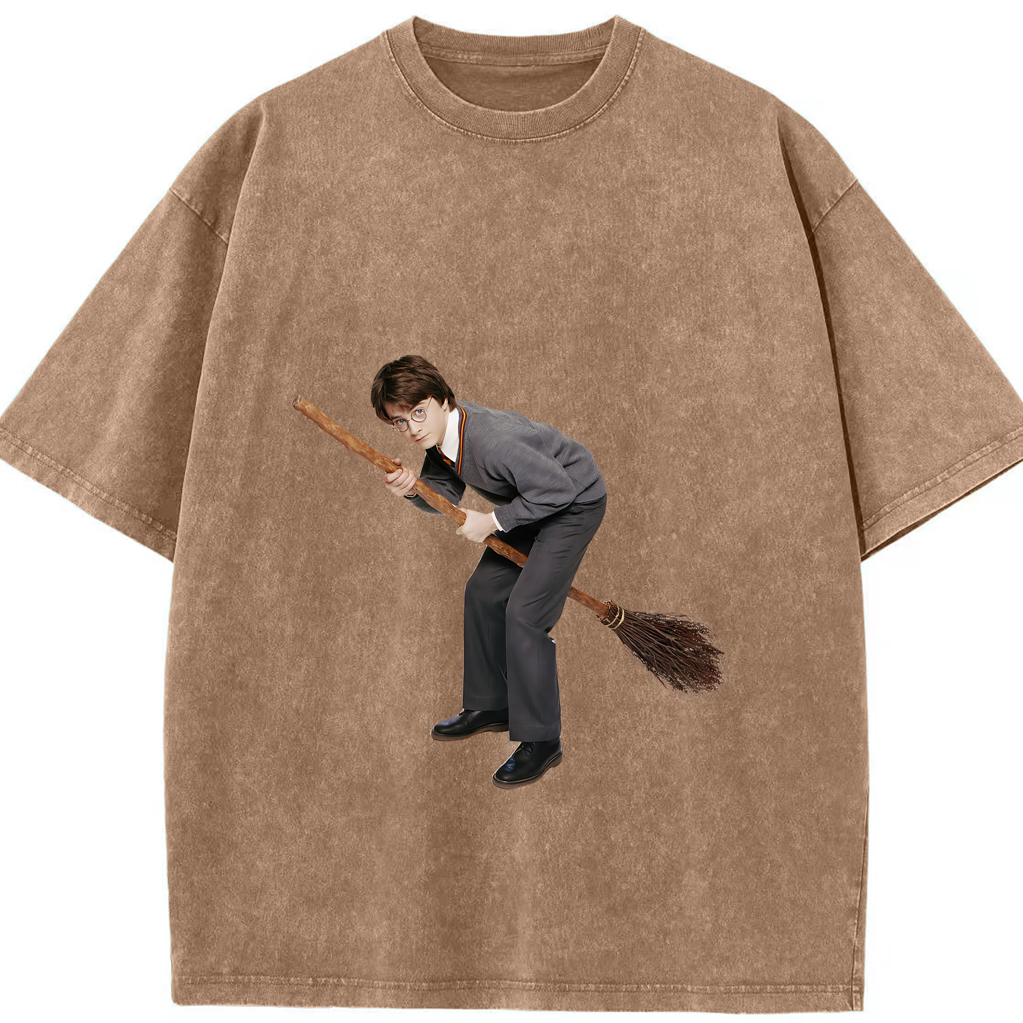 （画像用） Harry Potter ハリー・ポッターシリーズ 綿100% ヴィンテージ風 半袖Tシャツ（フロントプリント）