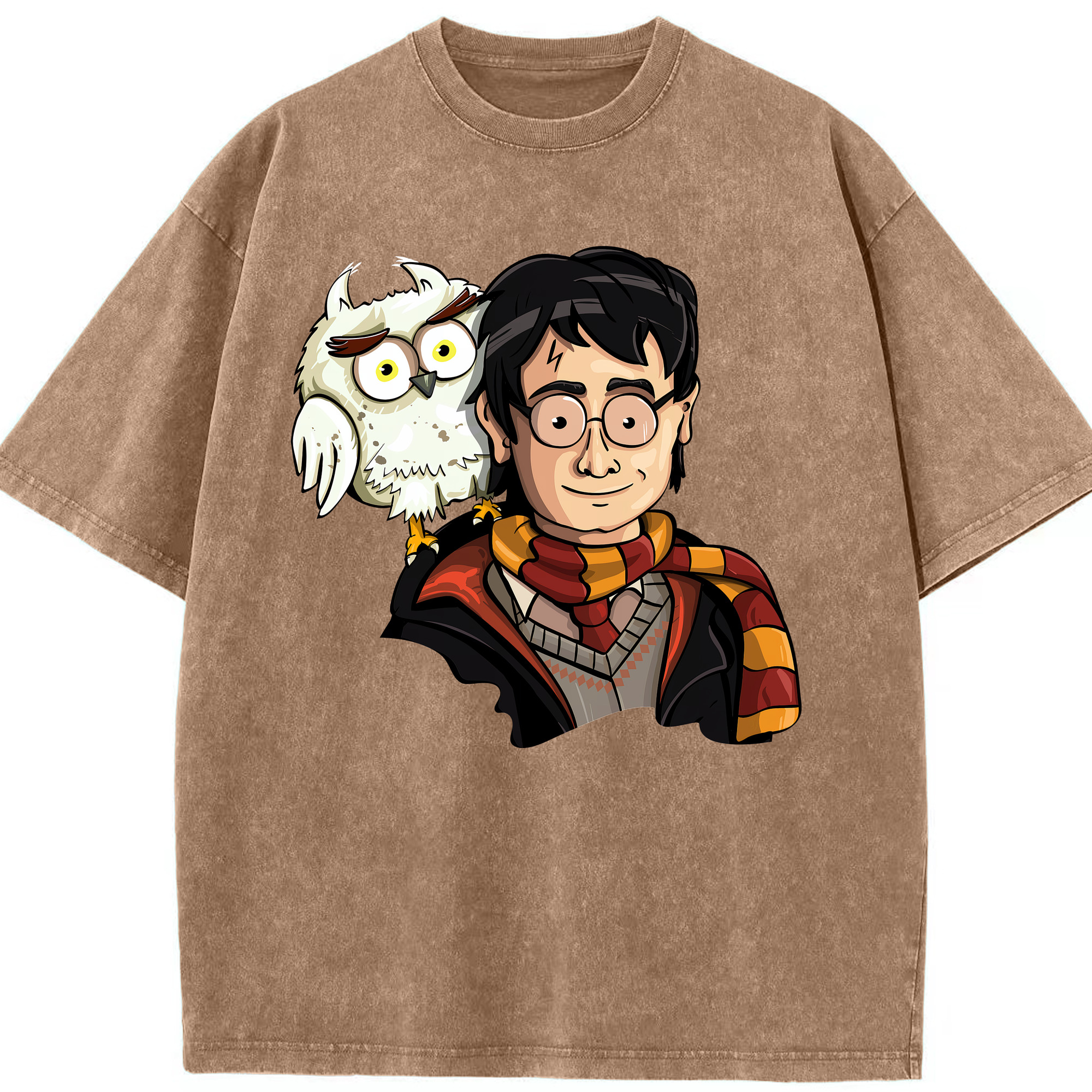 （画像用） Harry Potter ハリー・ポッターシリーズ 綿100% ヴィンテージ風 半袖Tシャツ（フロントプリント）