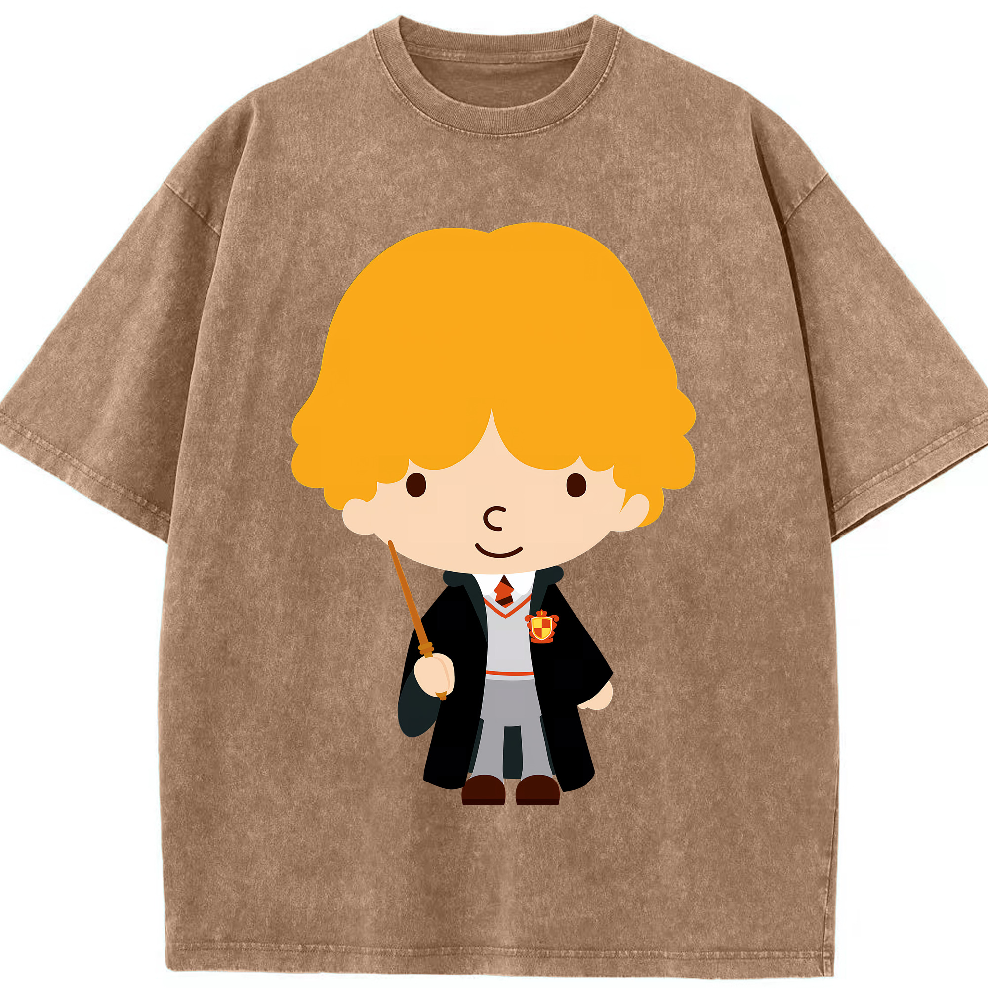 （画像用） Harry Potter ハリー・ポッターシリーズ 綿100% ヴィンテージ風 半袖Tシャツ（フロントプリント）