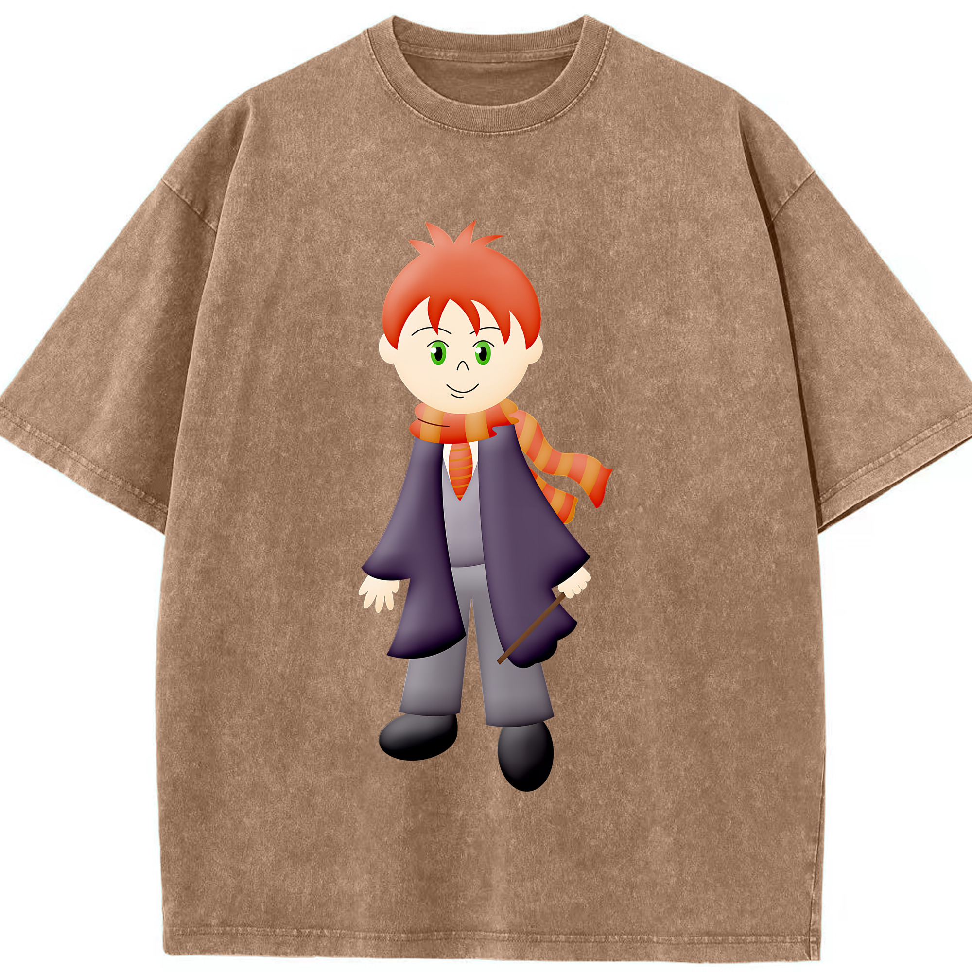 （画像用） Harry Potter ハリー・ポッターシリーズ 綿100% ヴィンテージ風 半袖Tシャツ（フロントプリント）