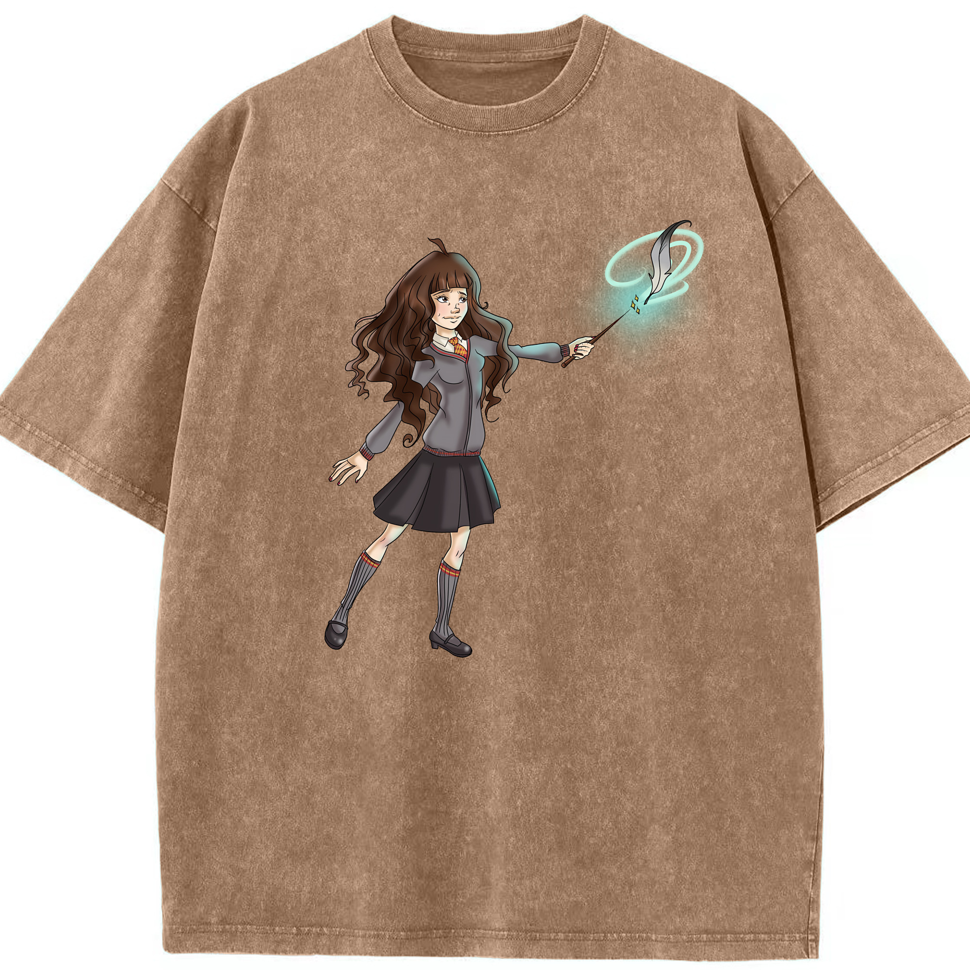 （画像用） Harry Potter ハリー・ポッターシリーズ 綿100% ヴィンテージ風 半袖Tシャツ（フロントプリント）
