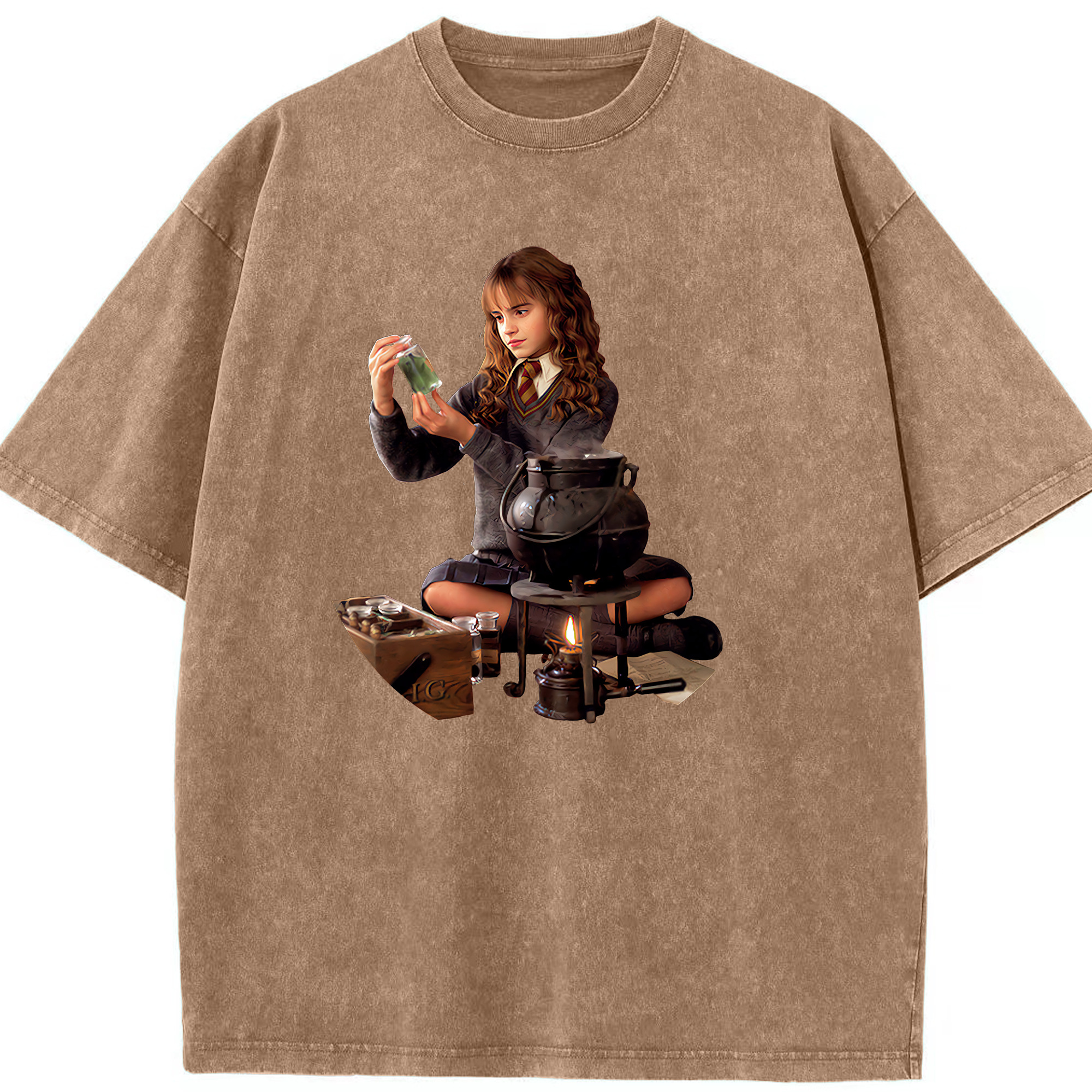 （画像用） Harry Potter ハリー・ポッターシリーズ 綿100% ヴィンテージ風 半袖Tシャツ（フロントプリント）