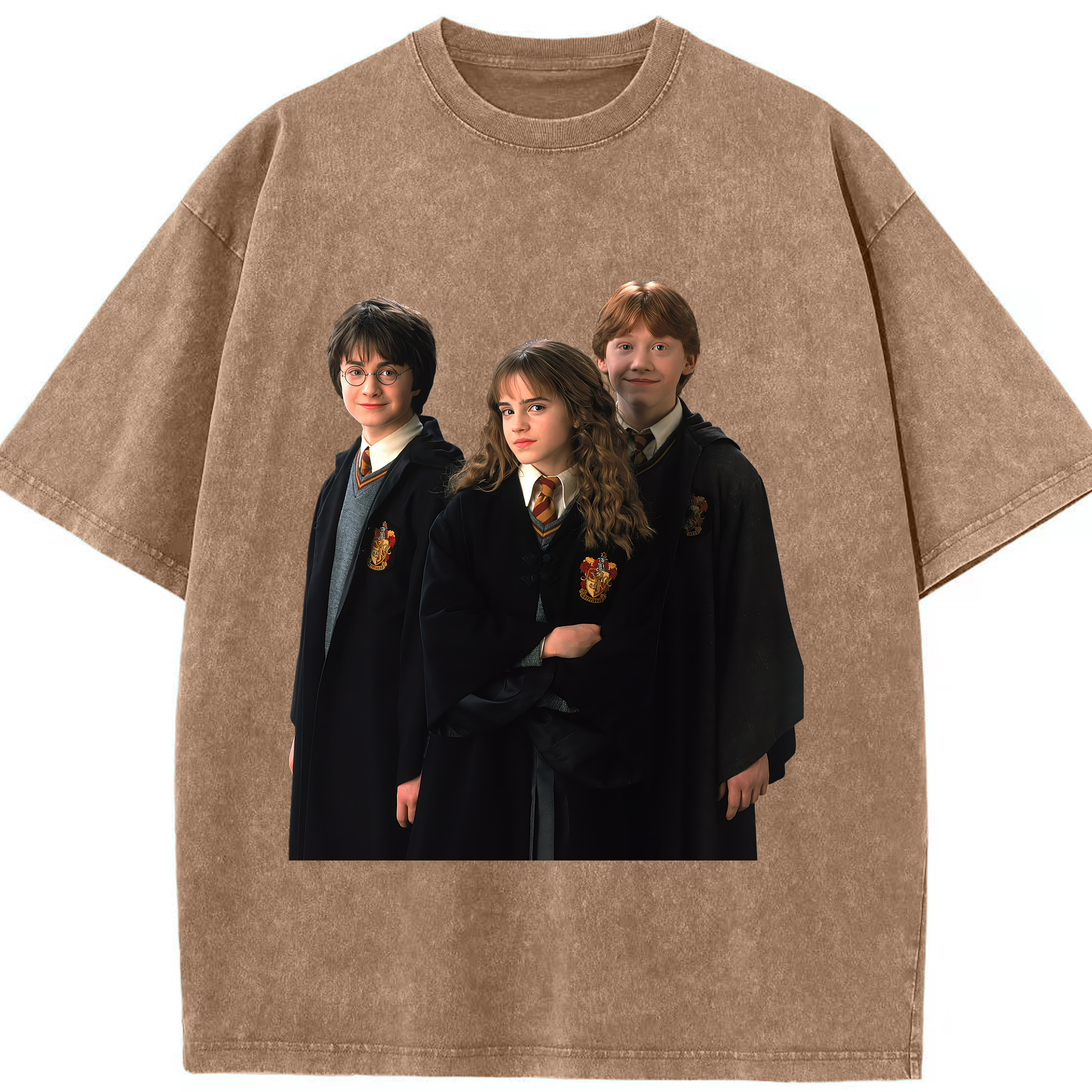 （画像用） Harry Potter ハリー・ポッターシリーズ 綿100% ヴィンテージ風 半袖Tシャツ（フロントプリント）