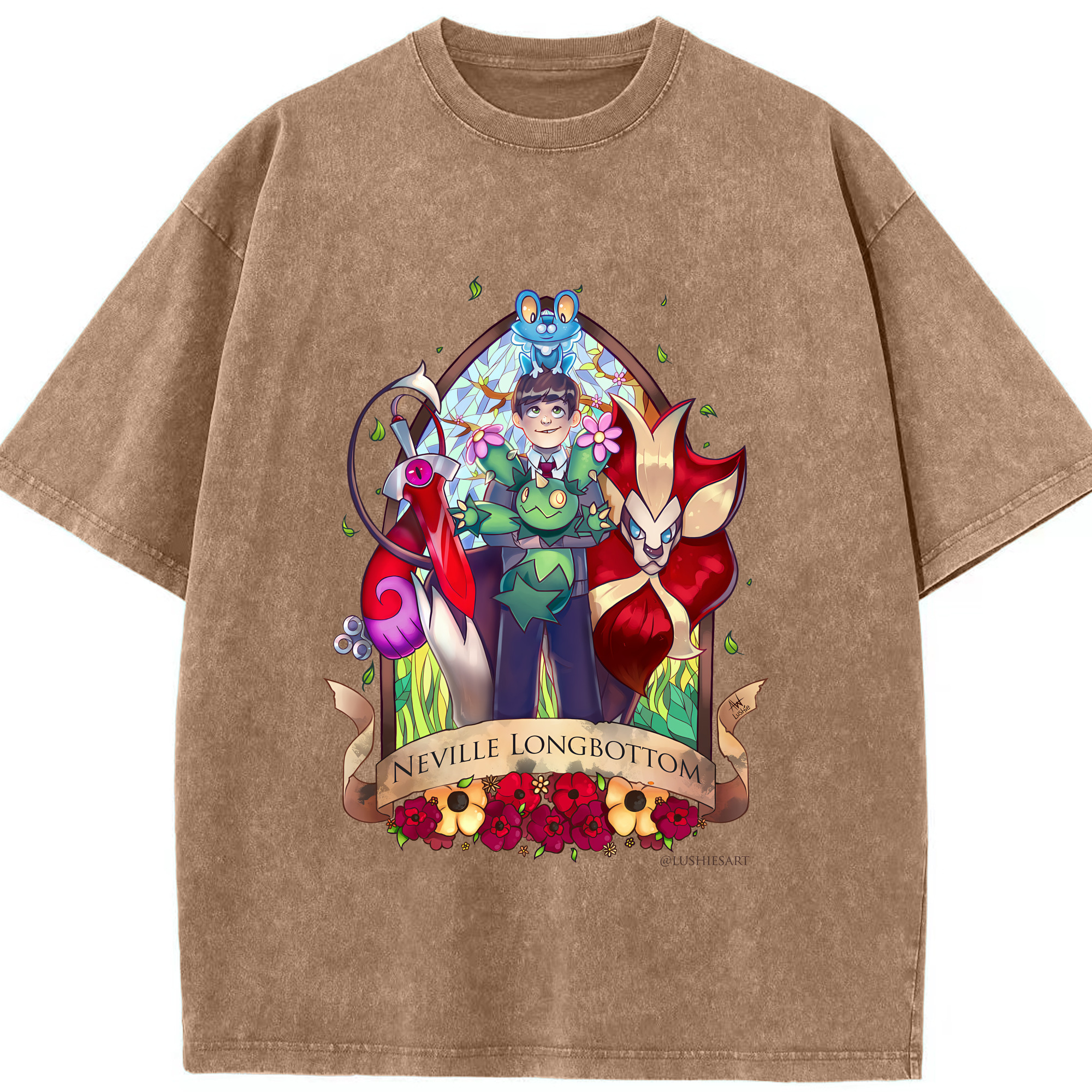 （画像用） Harry Potter ハリー・ポッターシリーズ 綿100% ヴィンテージ風 半袖Tシャツ（フロントプリント）
