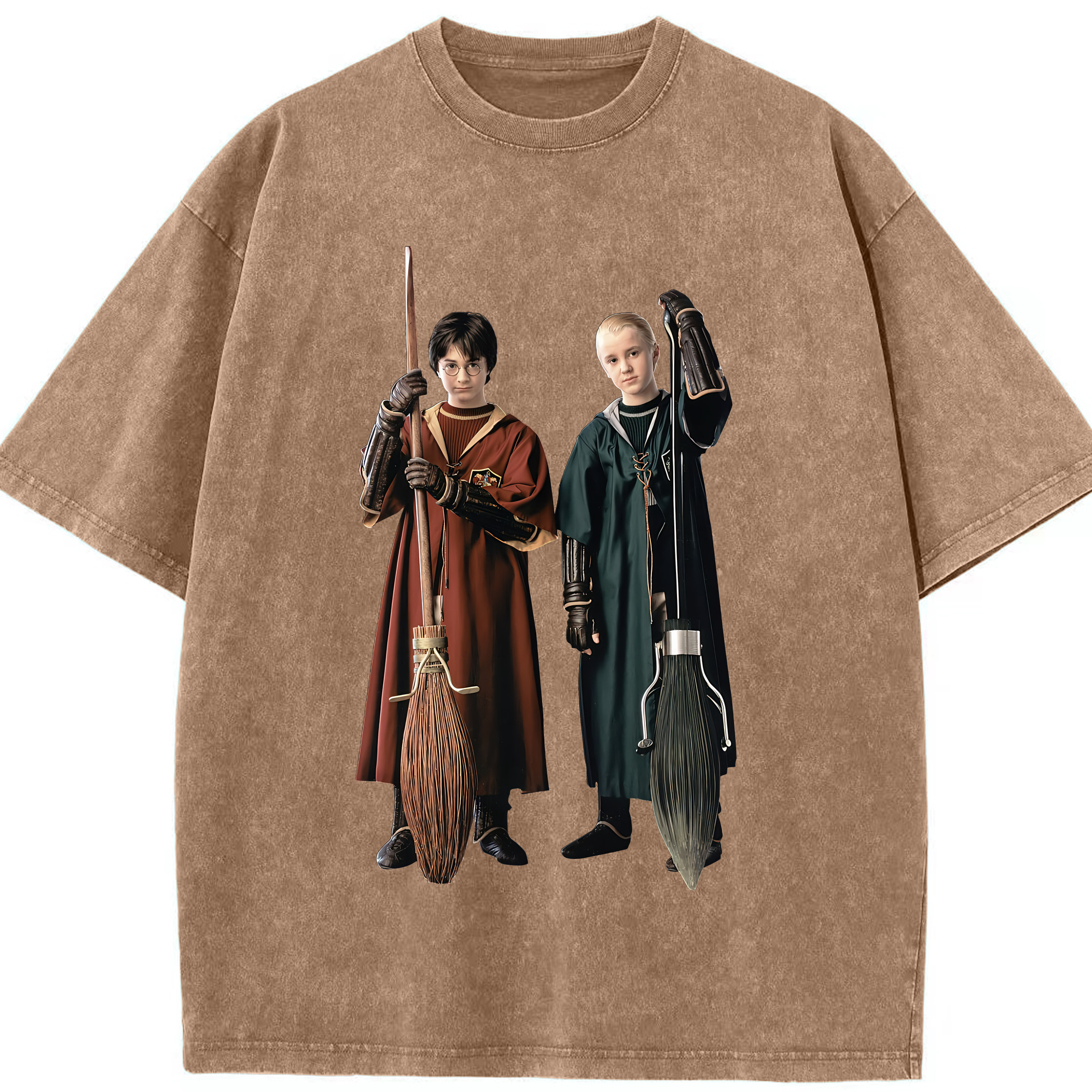 （画像用） Harry Potter ハリー・ポッターシリーズ 綿100% ヴィンテージ風 半袖Tシャツ（フロントプリント）