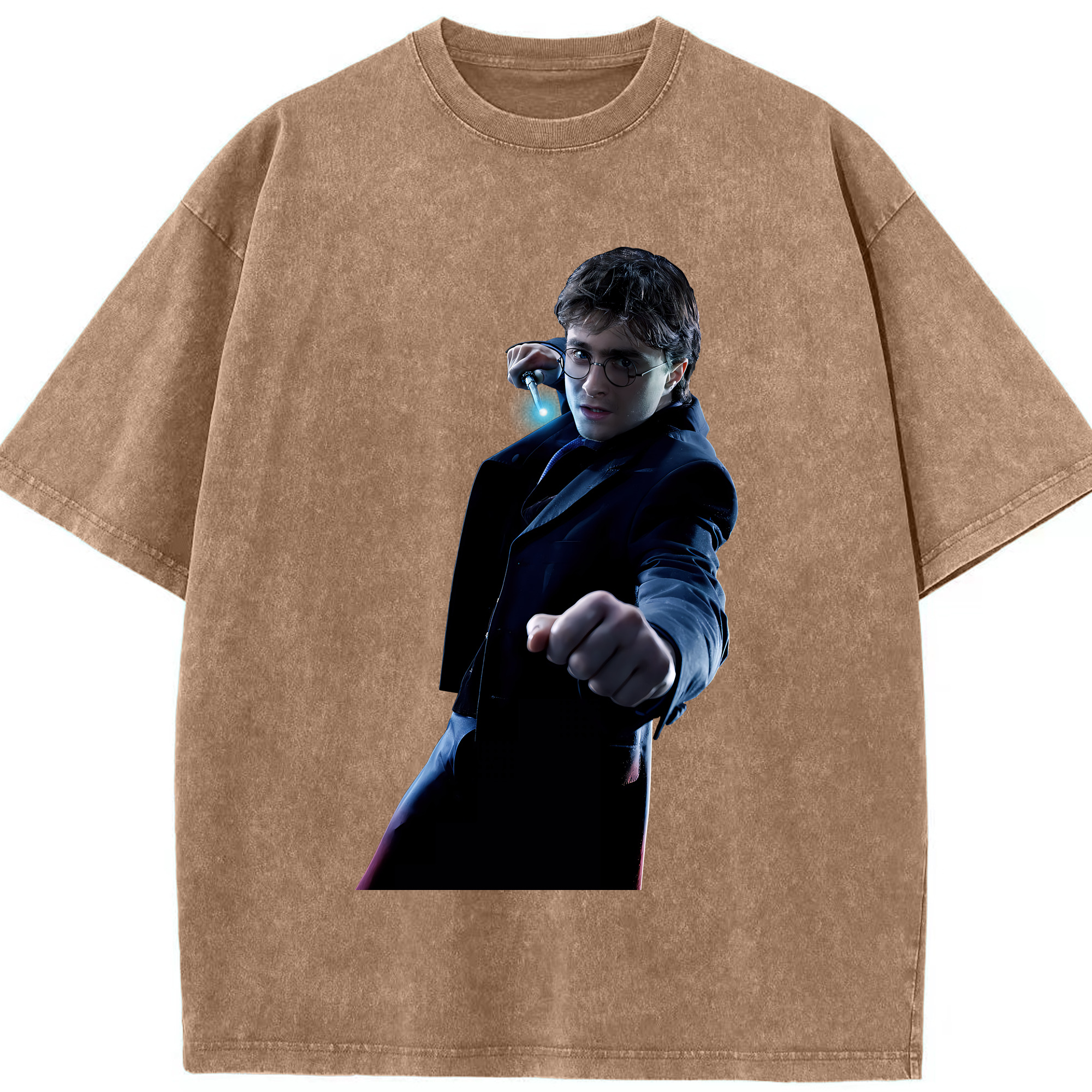 （画像用） Harry Potter ハリー・ポッターシリーズ 綿100% ヴィンテージ風 半袖Tシャツ（フロントプリント）