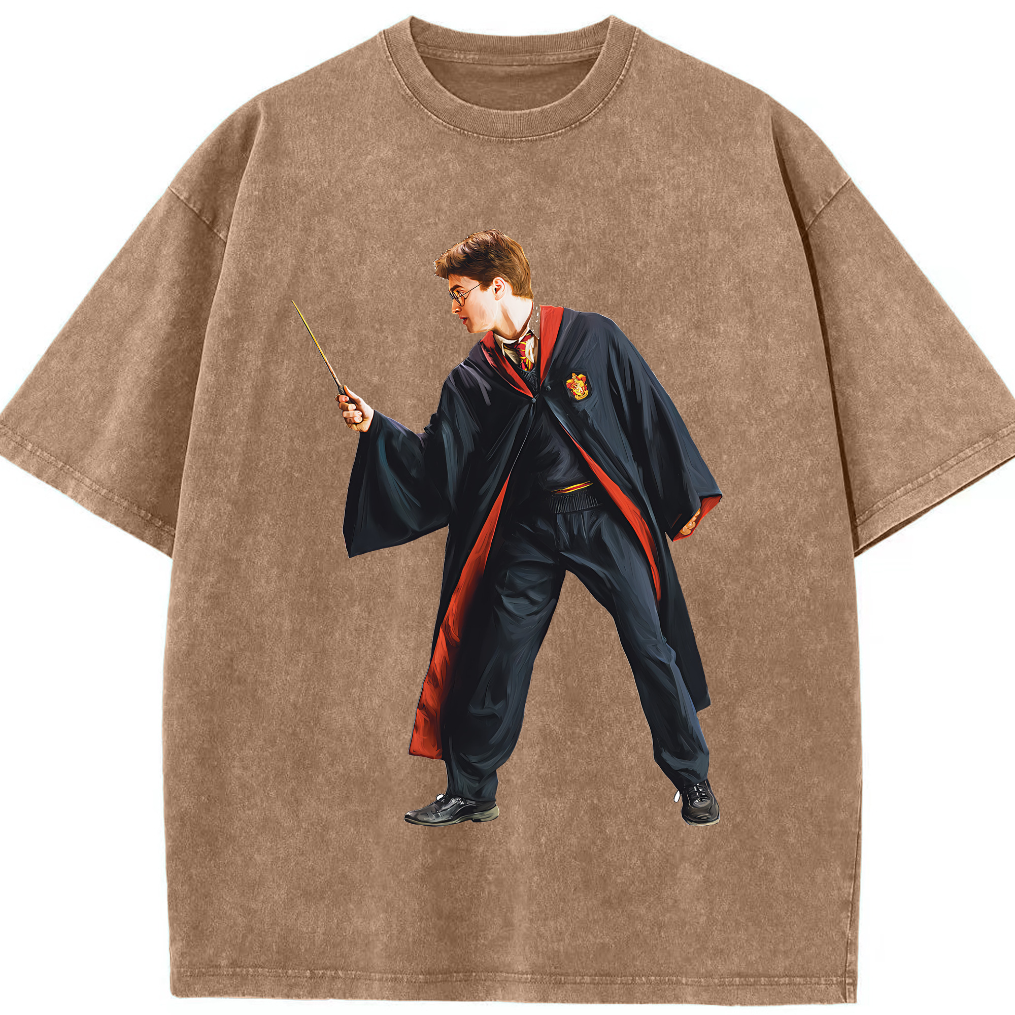 （画像用） Harry Potter ハリー・ポッターシリーズ 綿100% ヴィンテージ風 半袖Tシャツ（フロントプリント）