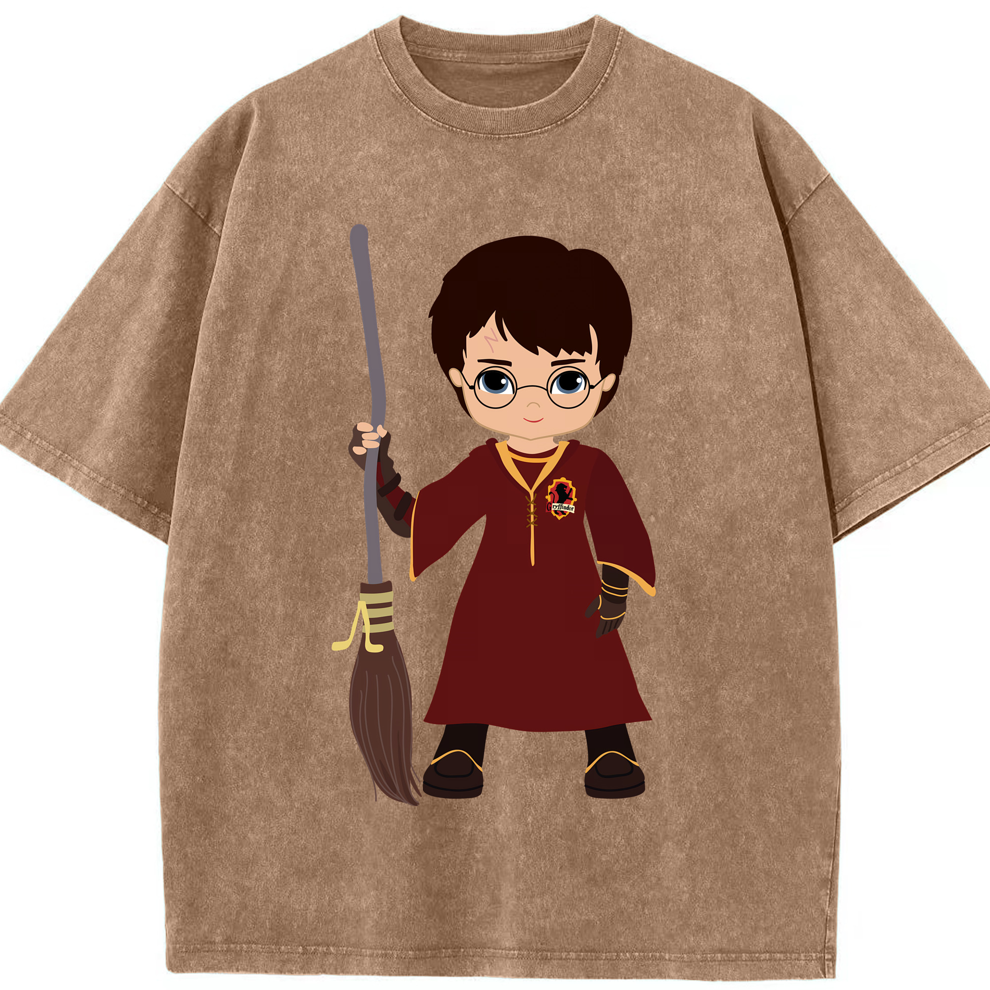 （画像用） Harry Potter ハリー・ポッターシリーズ 綿100% ヴィンテージ風 半袖Tシャツ（フロントプリント）