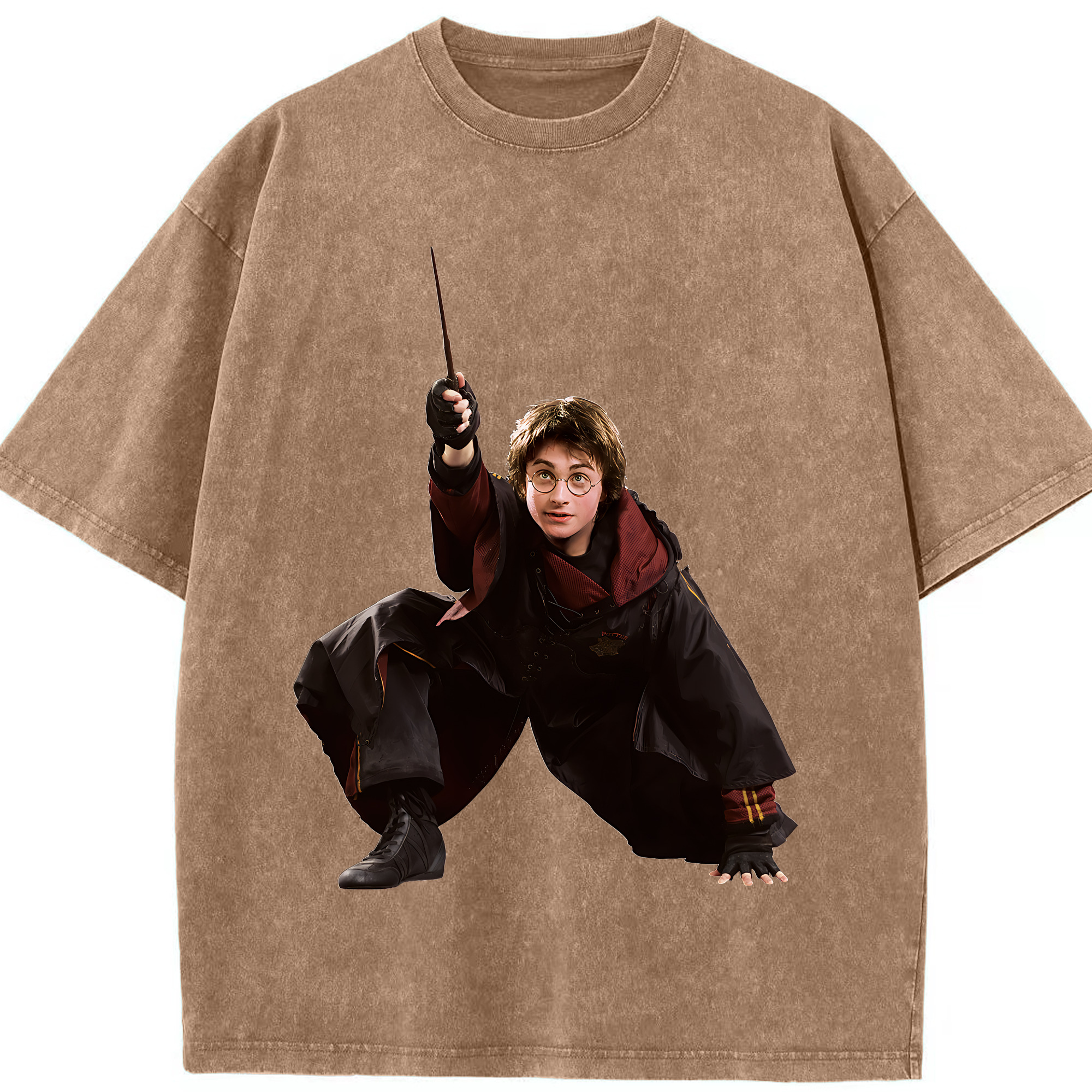 （画像用） Harry Potter ハリー・ポッターシリーズ 綿100% ヴィンテージ風 半袖Tシャツ（フロントプリント）
