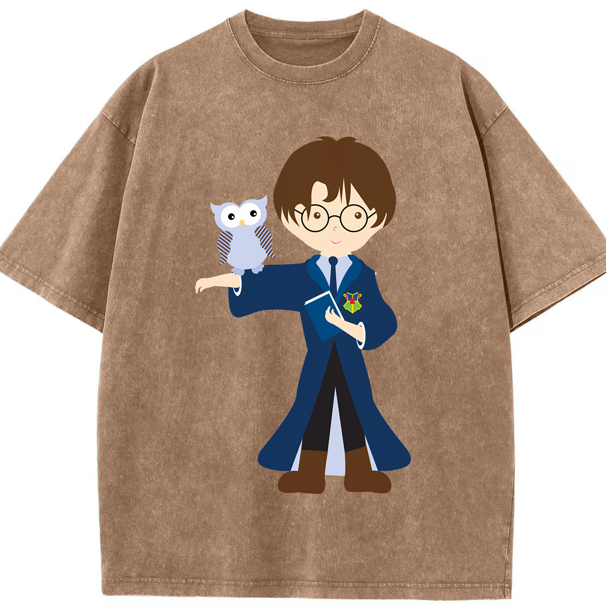 （画像用） Harry Potter ハリー・ポッターシリーズ 綿100% ヴィンテージ風 半袖Tシャツ（フロントプリント）