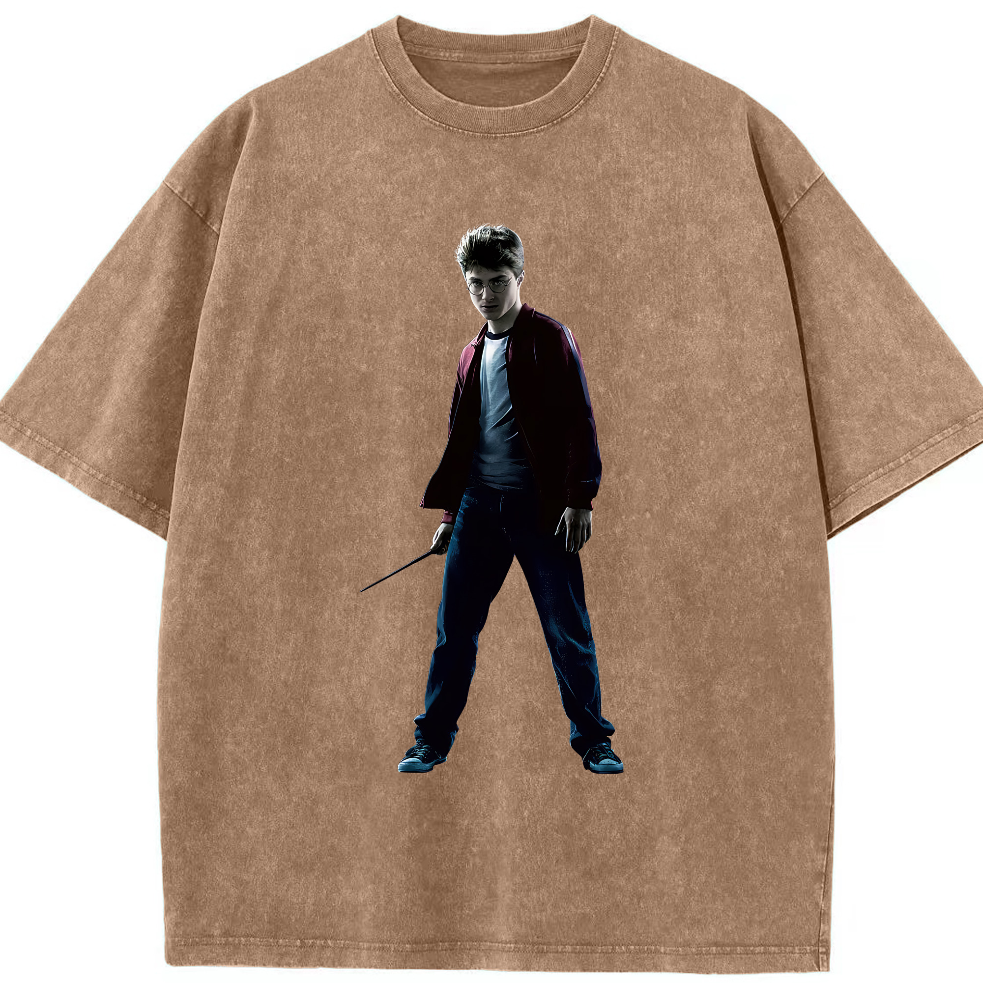 （画像用） Harry Potter ハリー・ポッターシリーズ 綿100% ヴィンテージ風 半袖Tシャツ（フロントプリント）