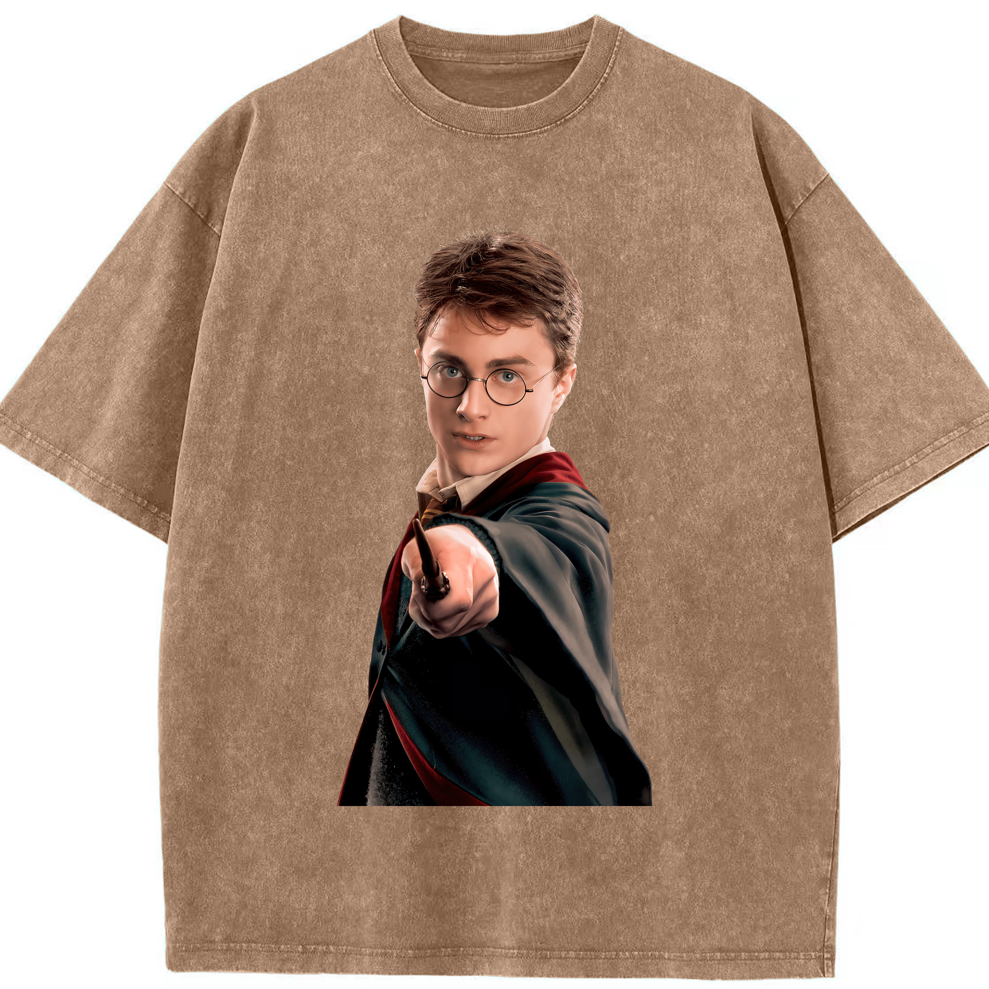 （画像用） Harry Potter ハリー・ポッターシリーズ 綿100% ヴィンテージ風 半袖Tシャツ（フロントプリント）