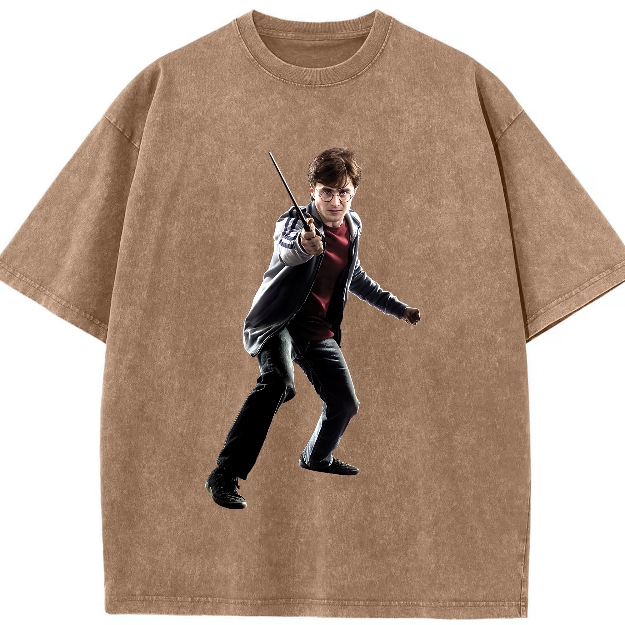 （画像用） Harry Potter ハリー・ポッターシリーズ 綿100% ヴィンテージ風 半袖Tシャツ（フロントプリント）