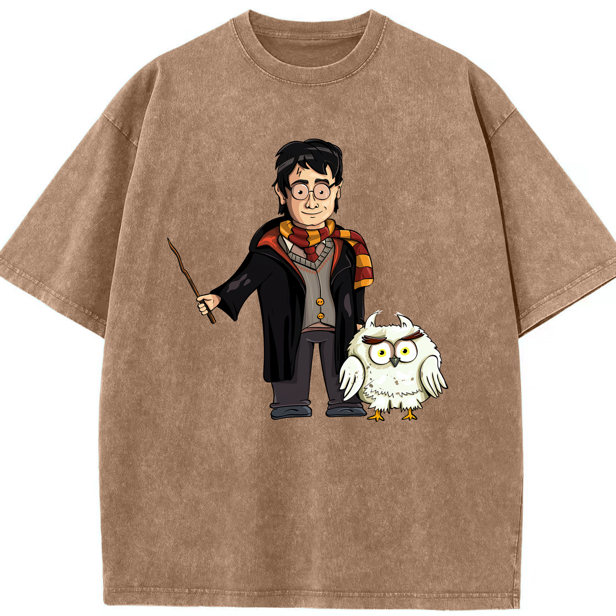 （画像用） Harry Potter ハリー・ポッターシリーズ 綿100% ヴィンテージ風 半袖Tシャツ（フロントプリント）