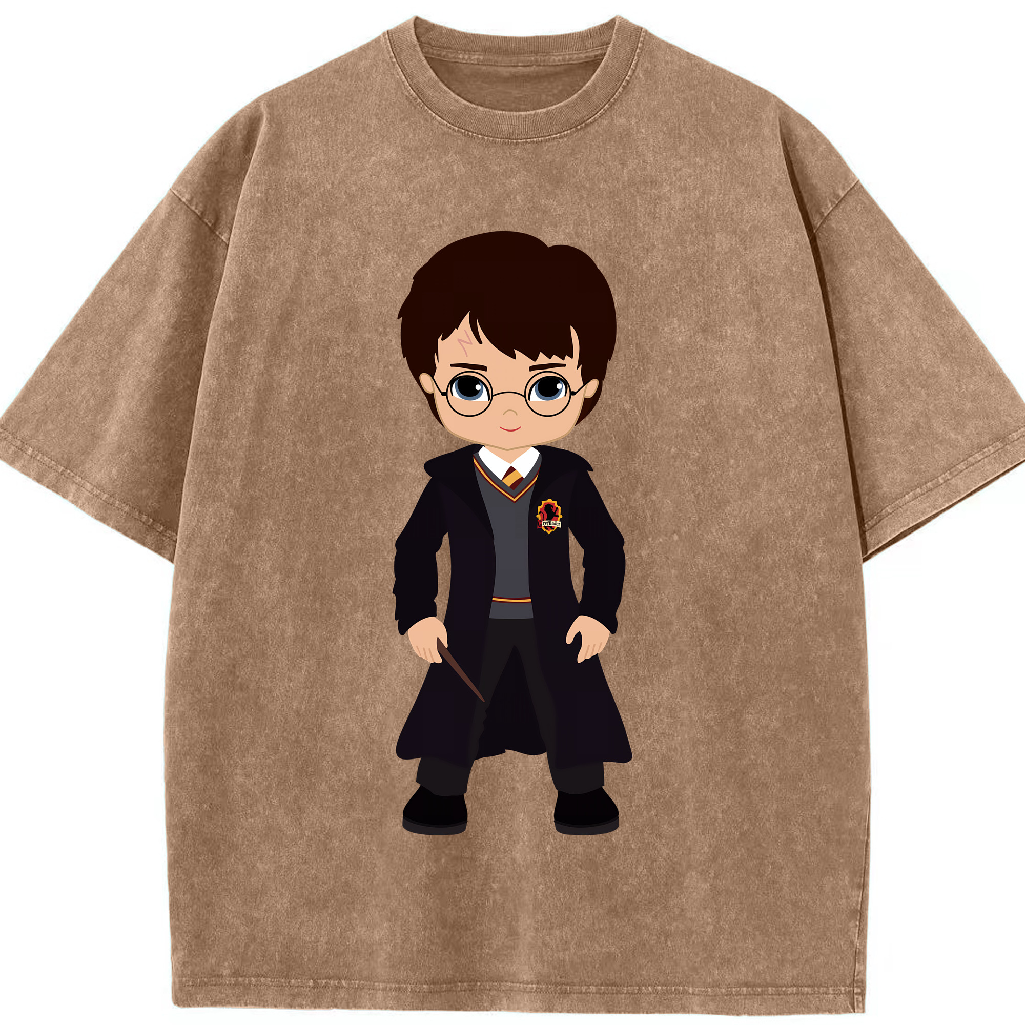 （画像用） Harry Potter ハリー・ポッターシリーズ 綿100% ヴィンテージ風 半袖Tシャツ（フロントプリント）