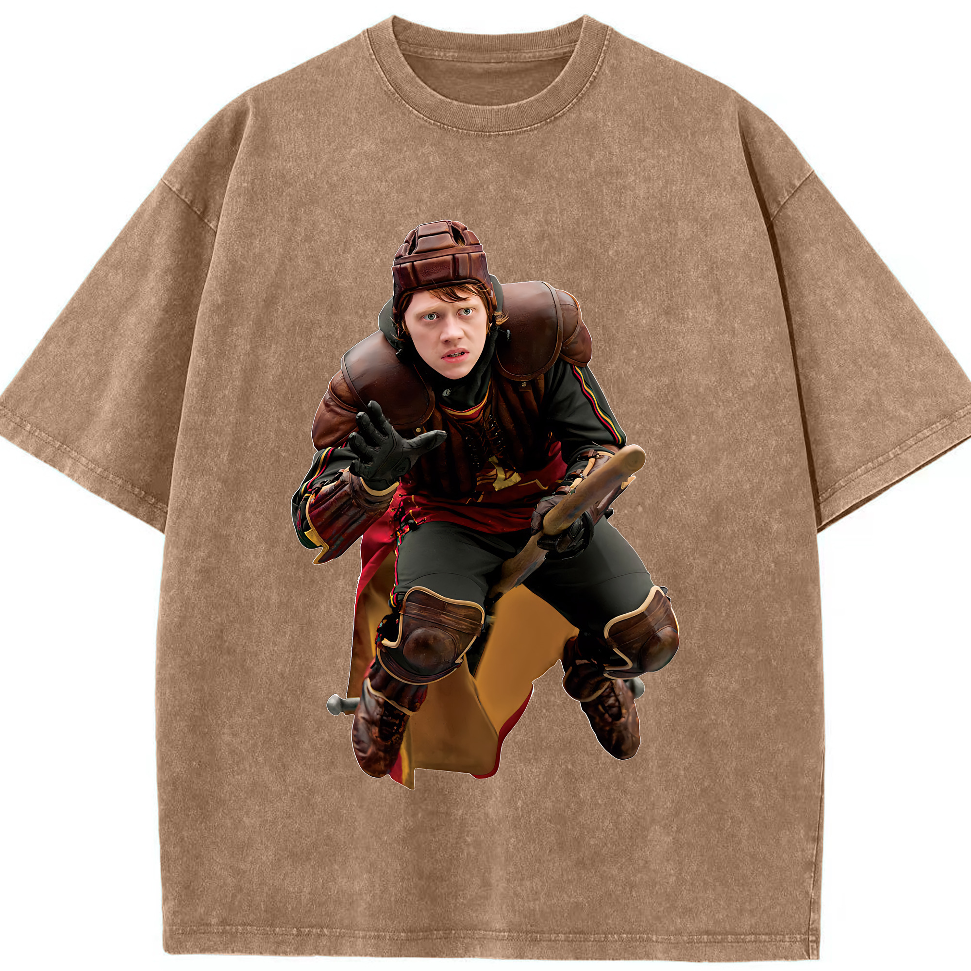 （画像用） Harry Potter ハリー・ポッターシリーズ 綿100% ヴィンテージ風 半袖Tシャツ（フロントプリント）