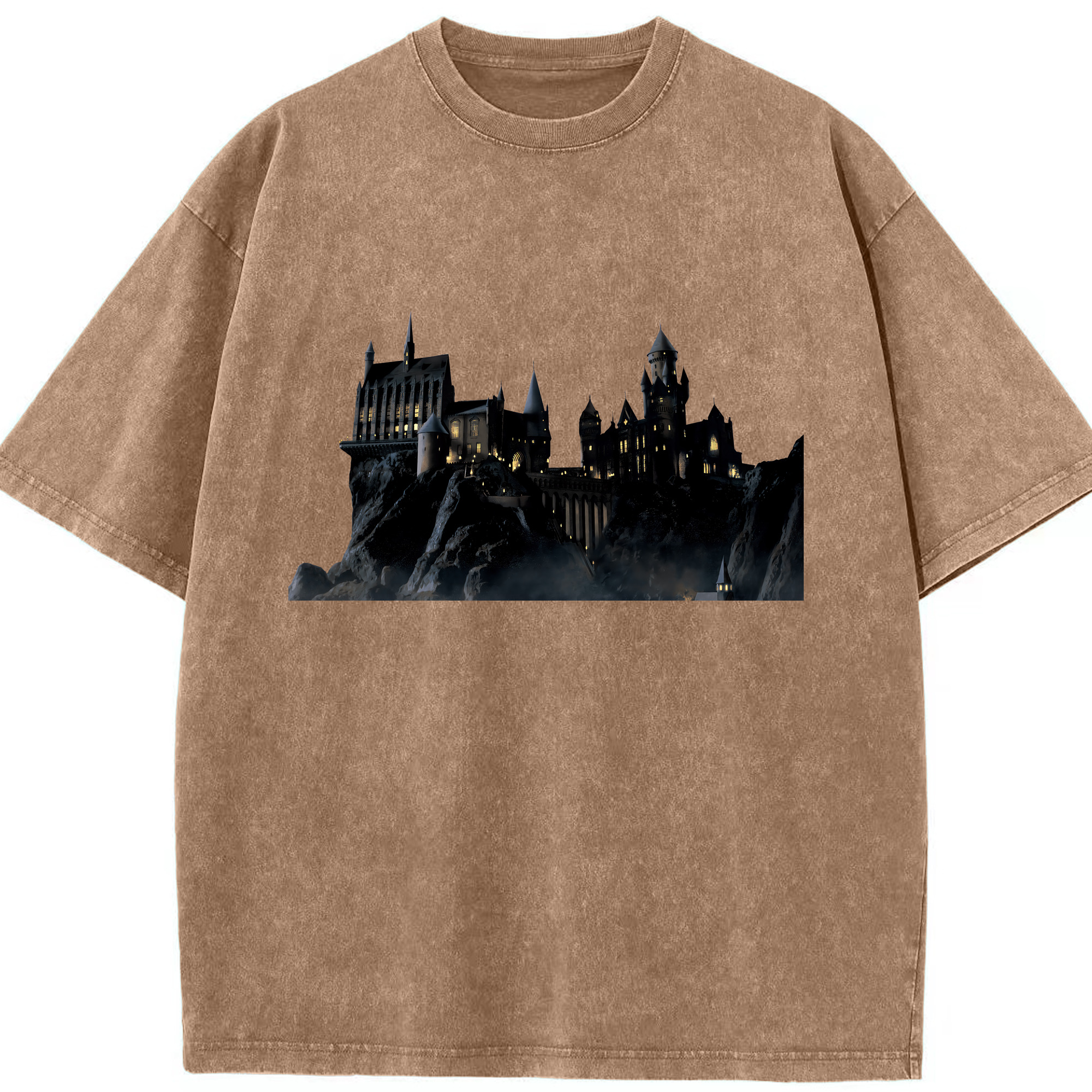 （画像用） Harry Potter ハリー・ポッターシリーズ 綿100% ヴィンテージ風 半袖Tシャツ（フロントプリント）