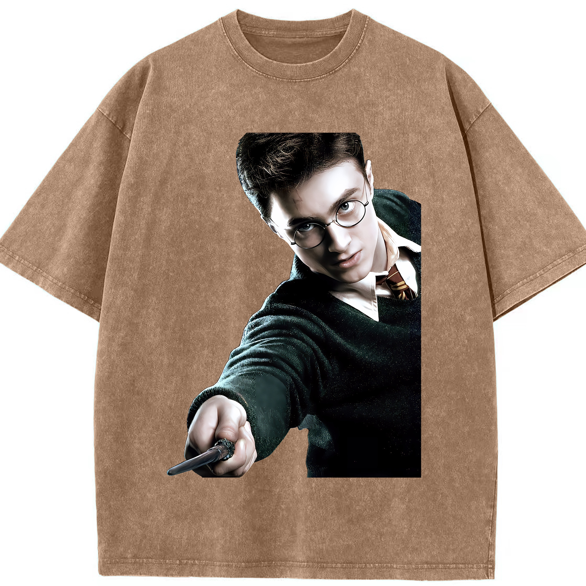 （画像用） Harry Potter ハリー・ポッターシリーズ 綿100% ヴィンテージ風 半袖Tシャツ（フロントプリント）