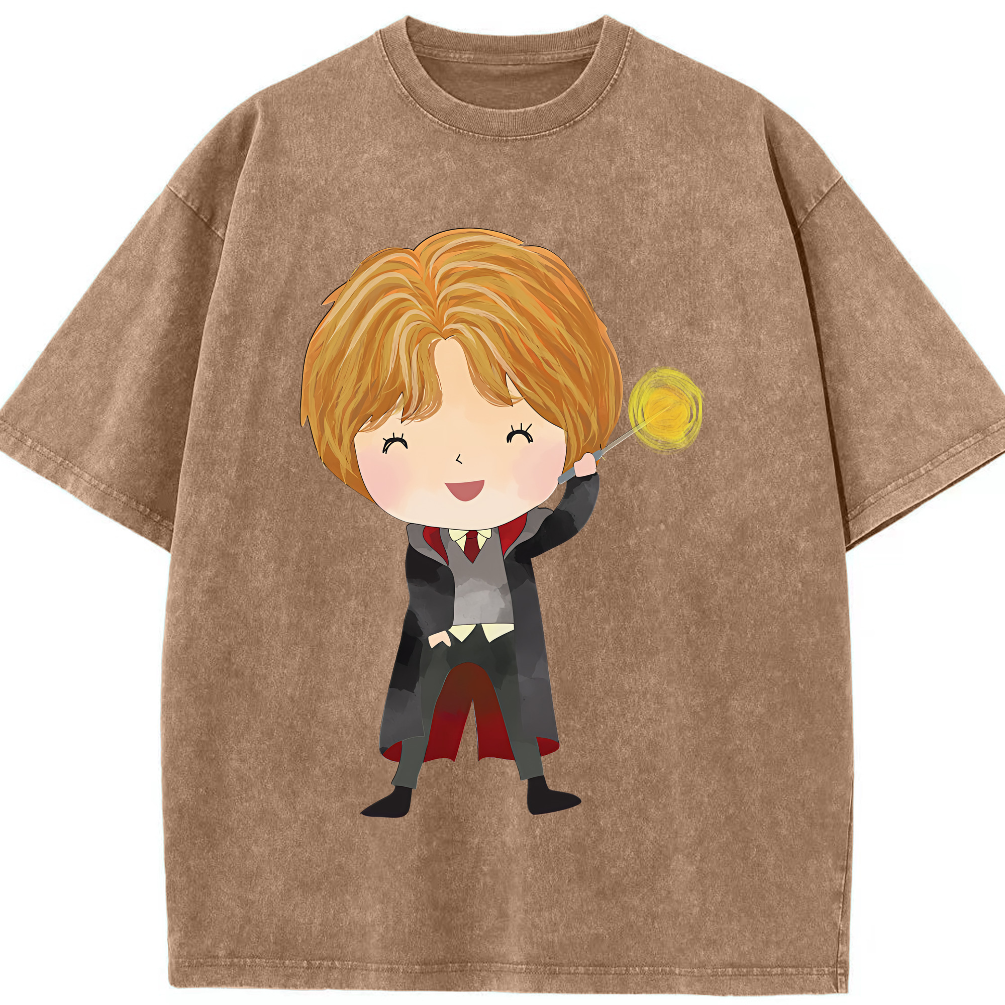 （画像用） Harry Potter ハリー・ポッターシリーズ 綿100% ヴィンテージ風 半袖Tシャツ（フロントプリント）