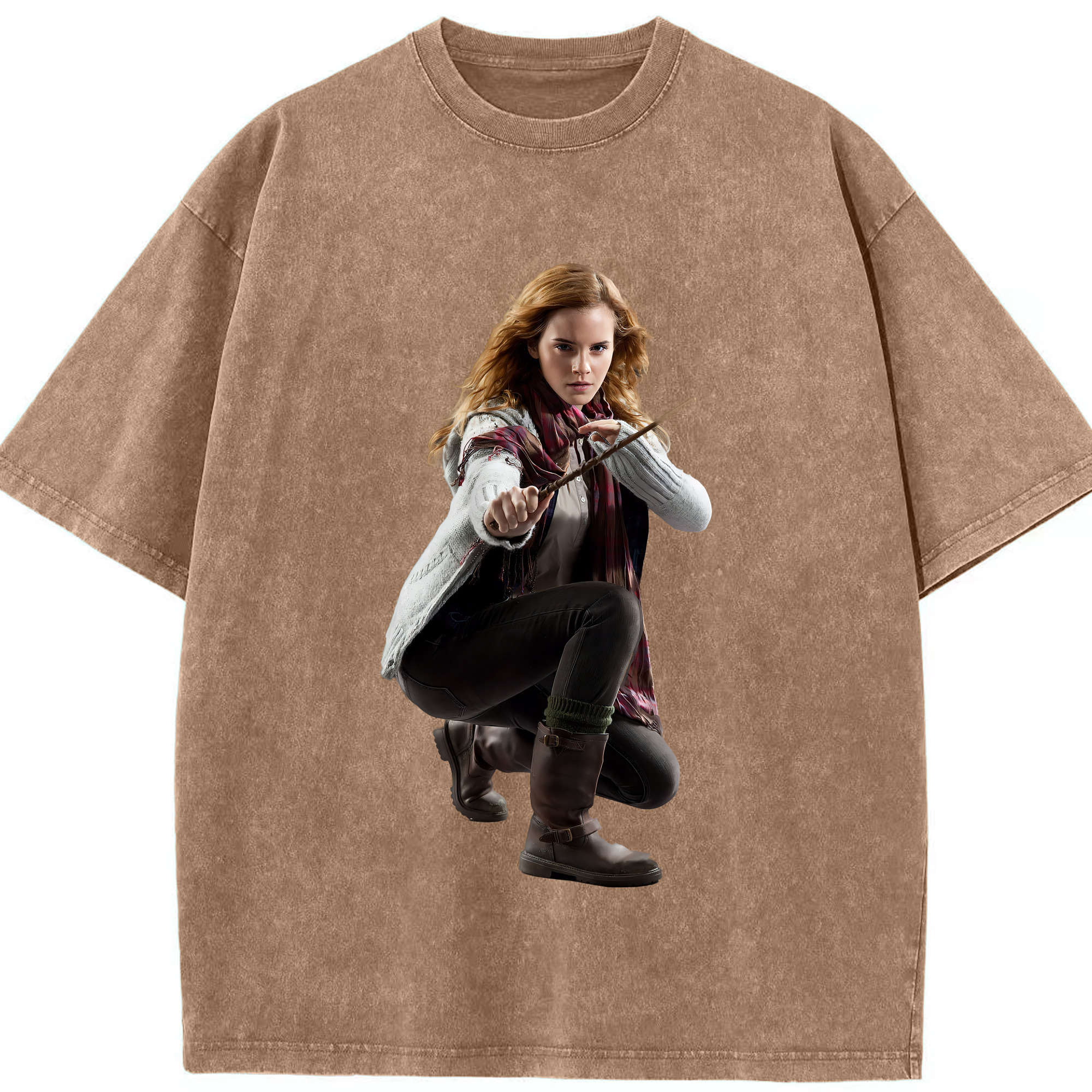 （画像用） Harry Potter ハリー・ポッターシリーズ 綿100% ヴィンテージ風 半袖Tシャツ（フロントプリント）