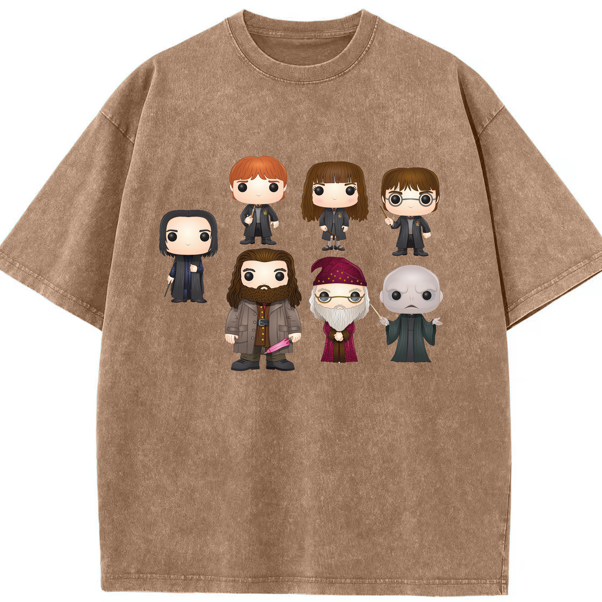（画像用） Harry Potter ハリー・ポッターシリーズ 綿100% ヴィンテージ風 半袖Tシャツ（フロントプリント）