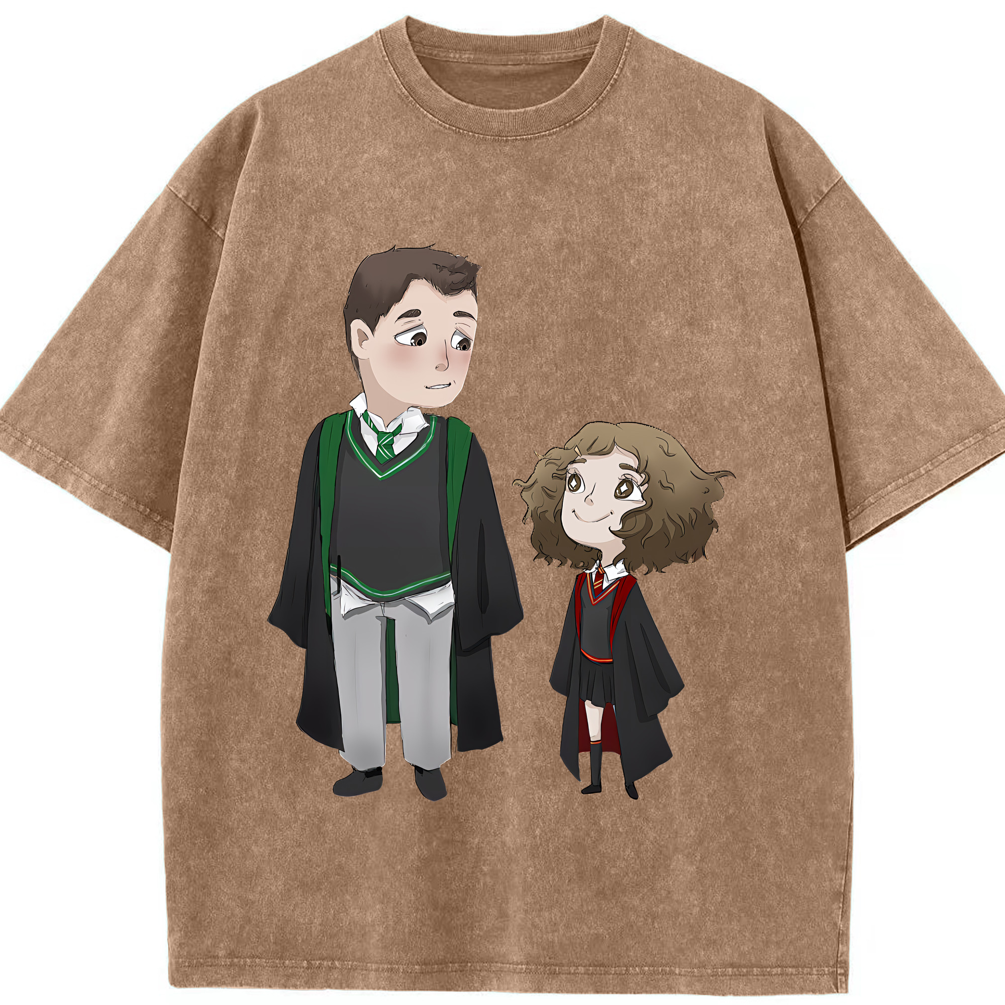 （画像用） Harry Potter ハリー・ポッターシリーズ 綿100% ヴィンテージ風 半袖Tシャツ（フロントプリント）