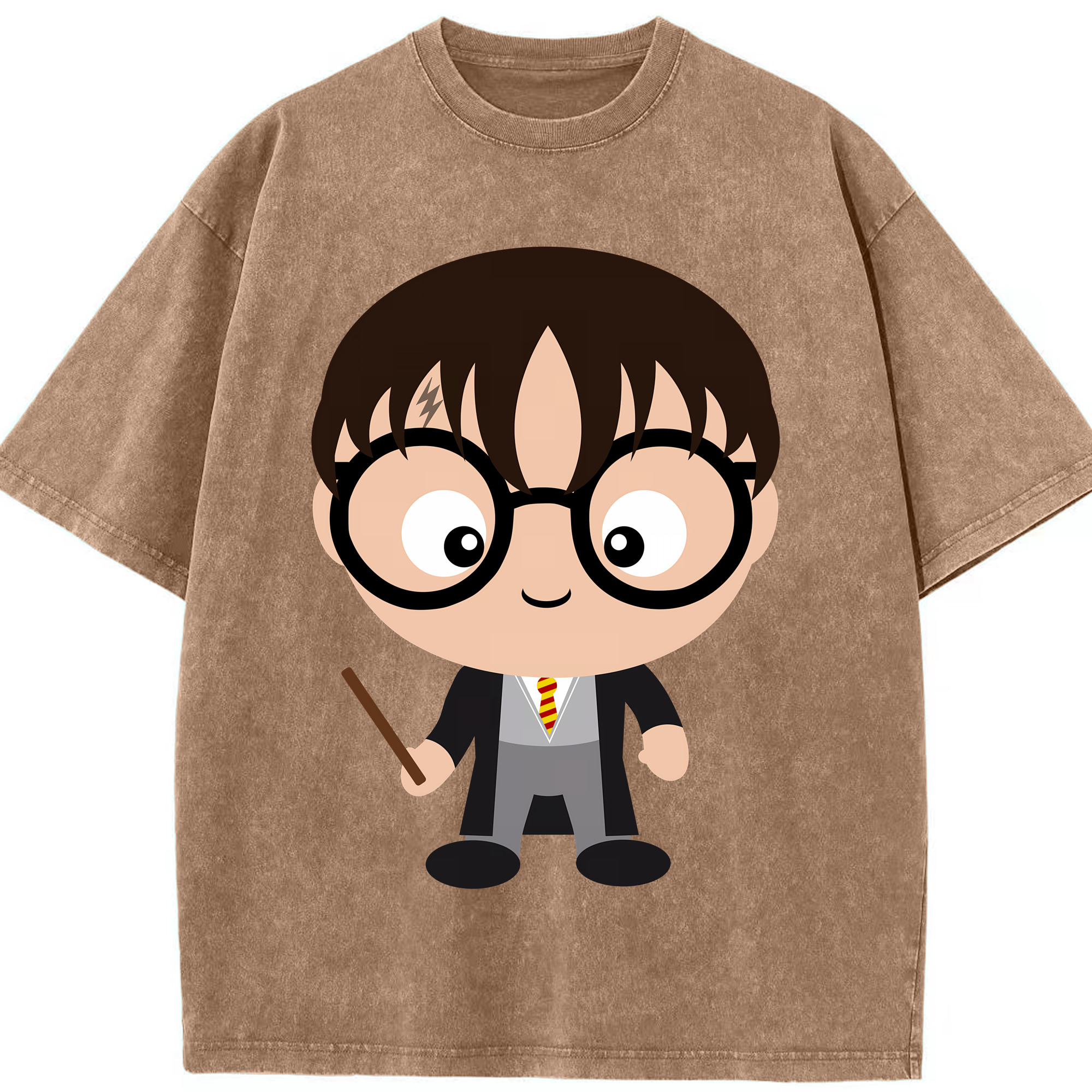 （画像用） Harry Potter ハリー・ポッターシリーズ 綿100% ヴィンテージ風 半袖Tシャツ（フロントプリント）